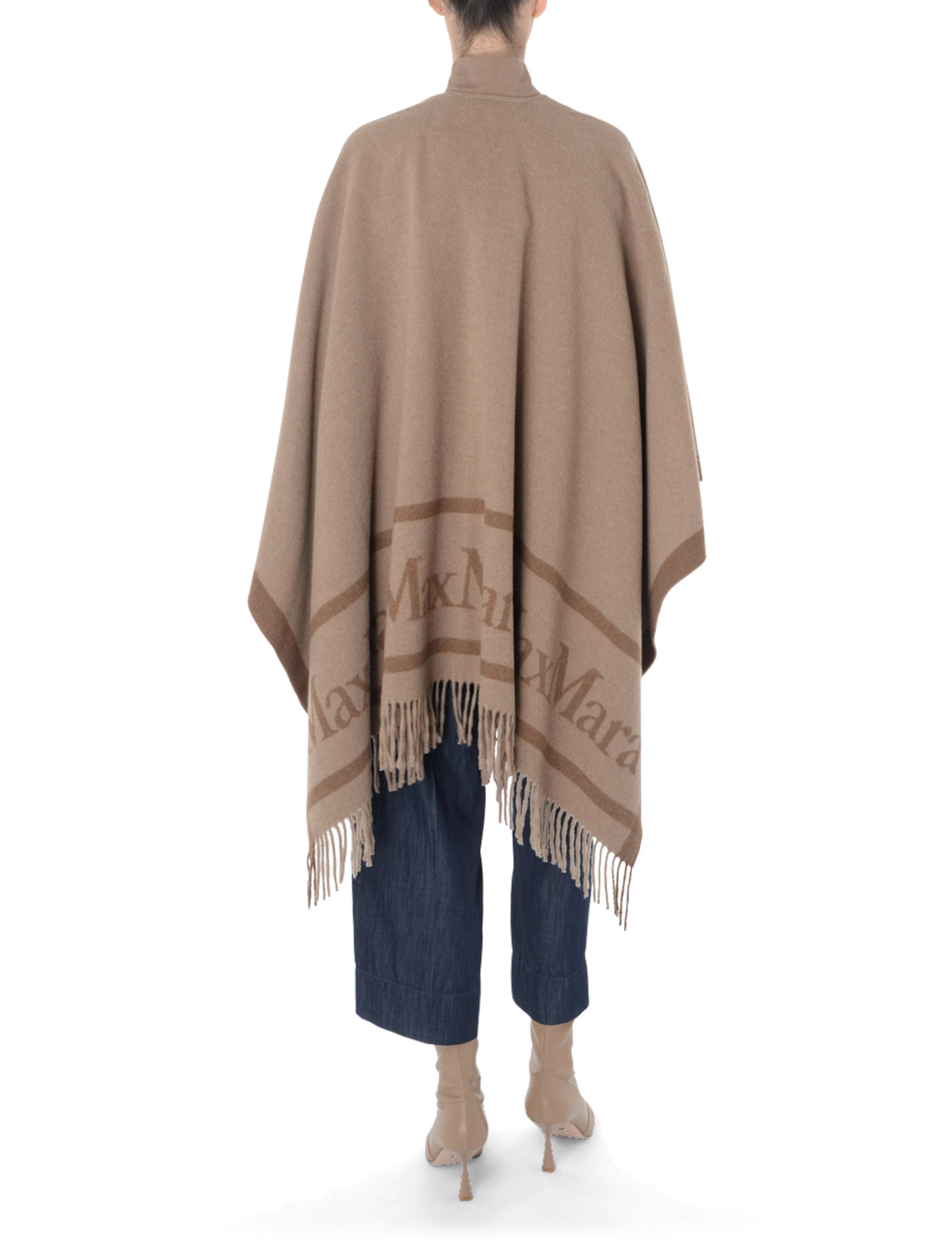 新品★ ★Max Mara　Hilde Poncho camel MAX MARA | Hilde Jacquard Logo Wool Poncho Camel | Dale