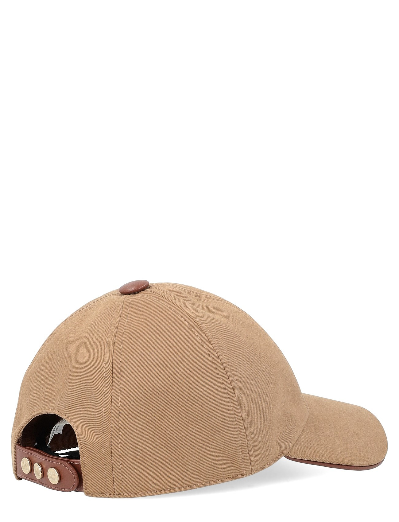 Cappello Max Mara color cammello con logo