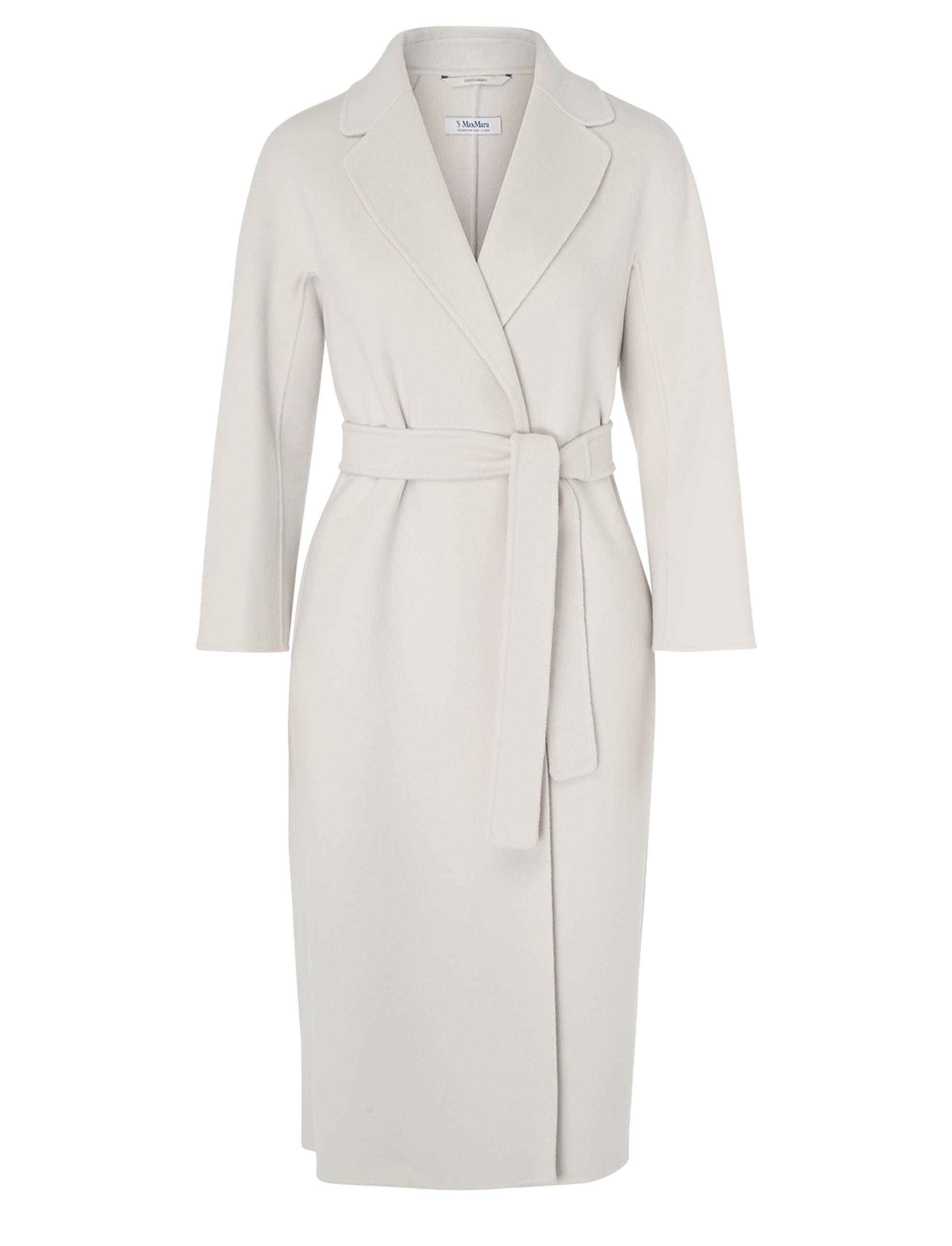 Long coat 'S Max Mara Esturia in pearl gray wool Long coat 'S Max Mara Esturia in pearl gray wool