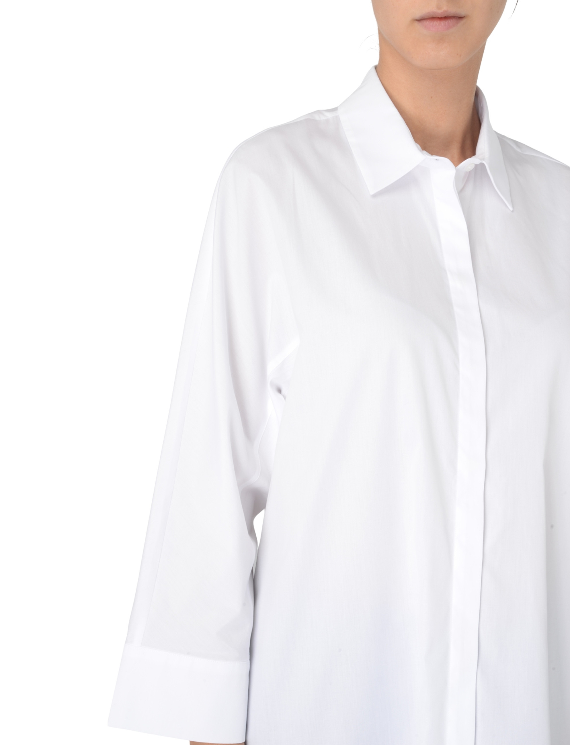 Tシャツ・カットソー MM Max Mara Woman Polo Shirt White 2516361087600 001 S Max Mara Quito cotton T-shirt for women 2419971013600
