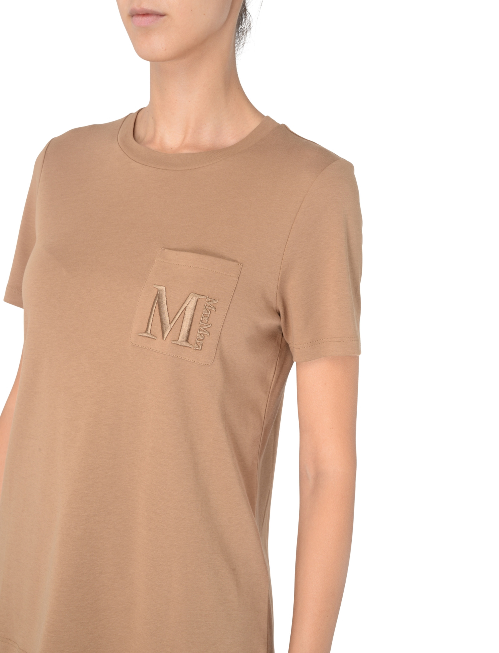 T-Shirt 'S Max Mara in cotone color cammello