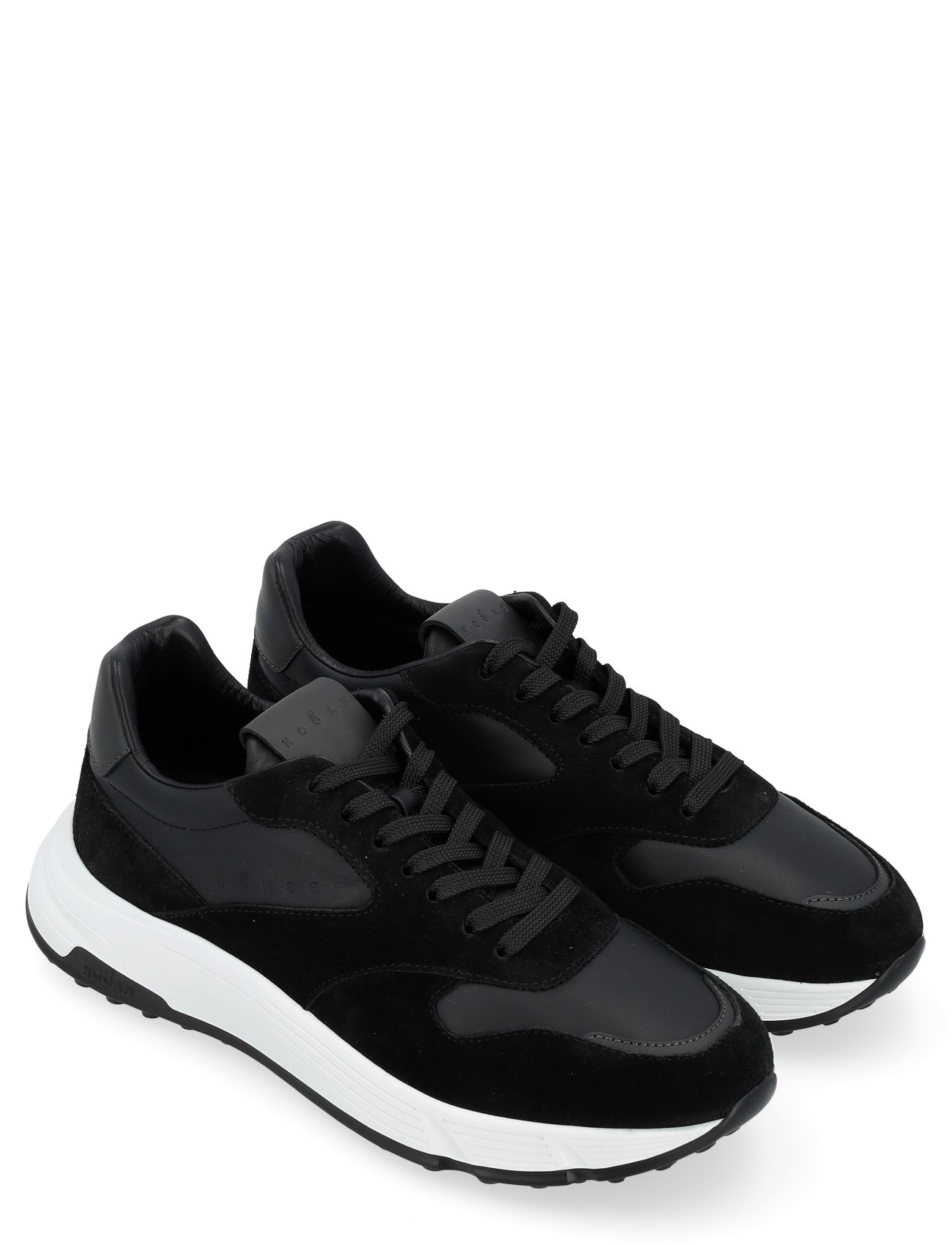 Black Hogan Rebel Pelle Nera Asou Scarpe Tipo Hogan Nere Sneakers