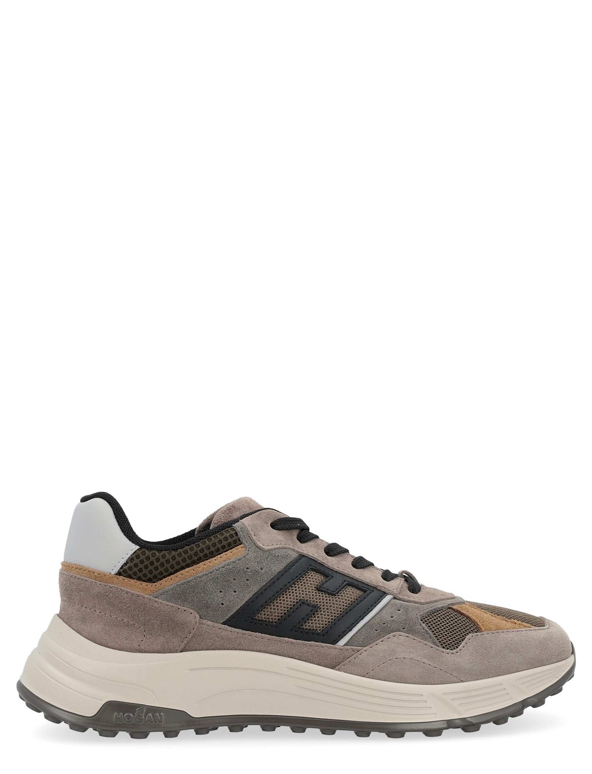 Sneaker Hogan Hyperlight in brown suede and technical fabric