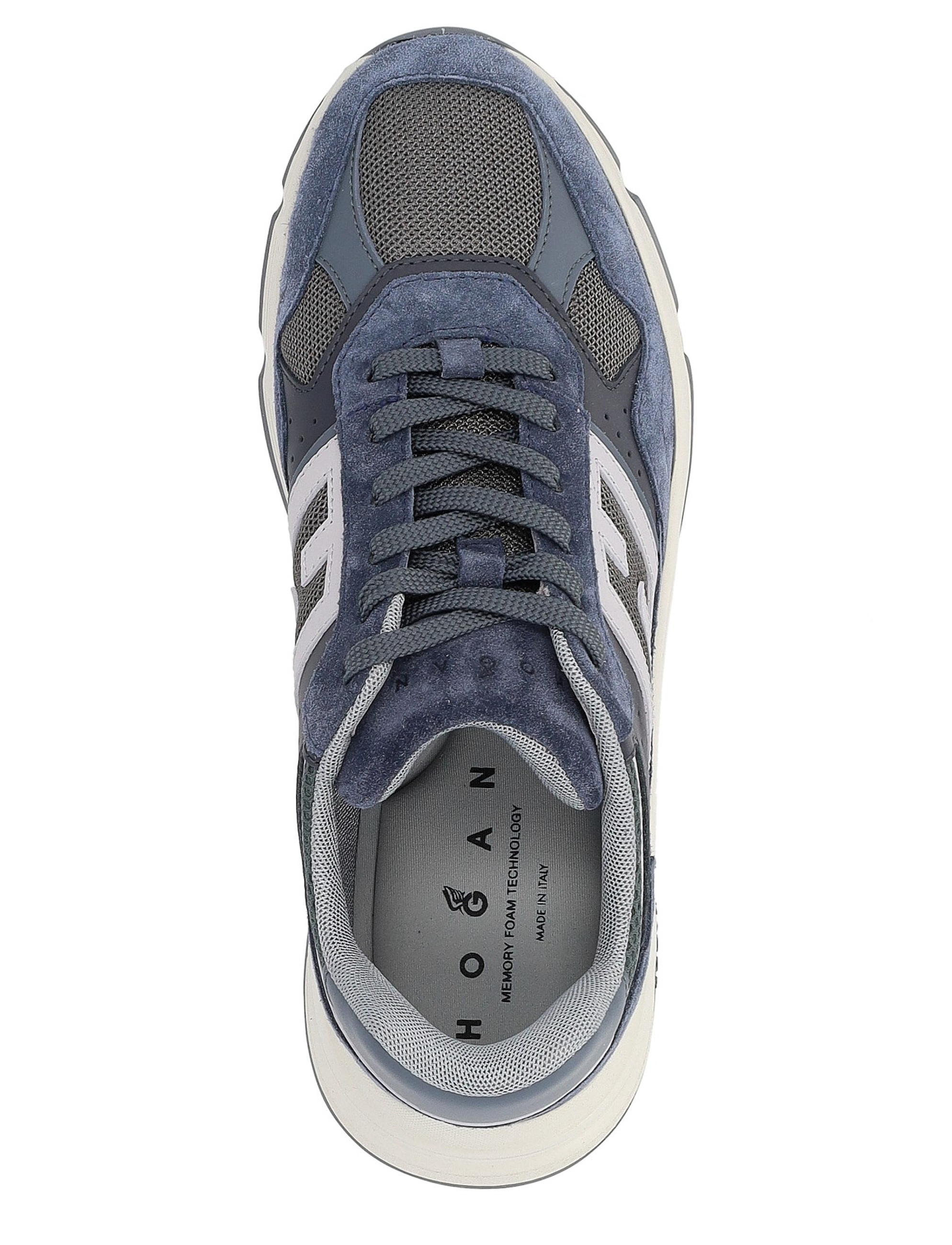 Sneaker Hogan Hyperlight in suede e tessuto tecnico blu Sneaker Hogan Hyperlight in suede e tessuto tecnico blu