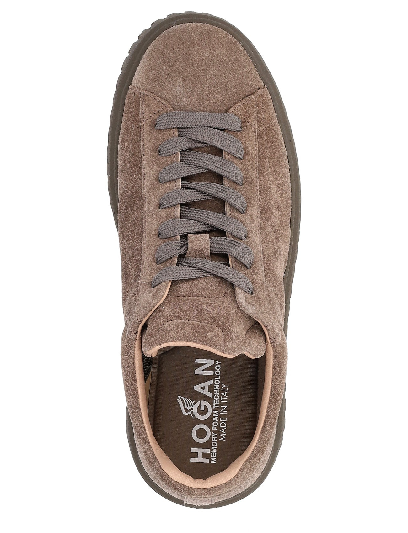 Sneakers Hogan H-Stripes in suede marrone