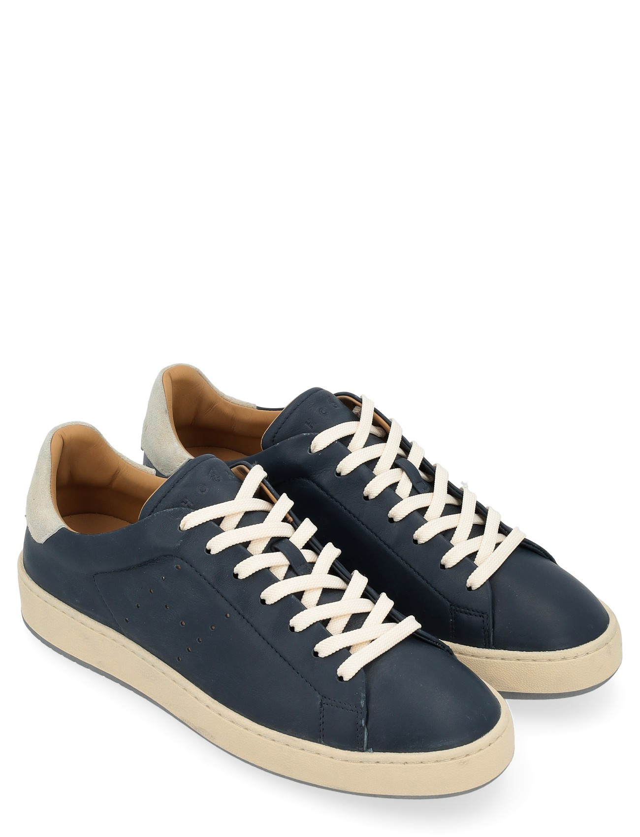 Sneaker Hogan H672 in blue smooth leather