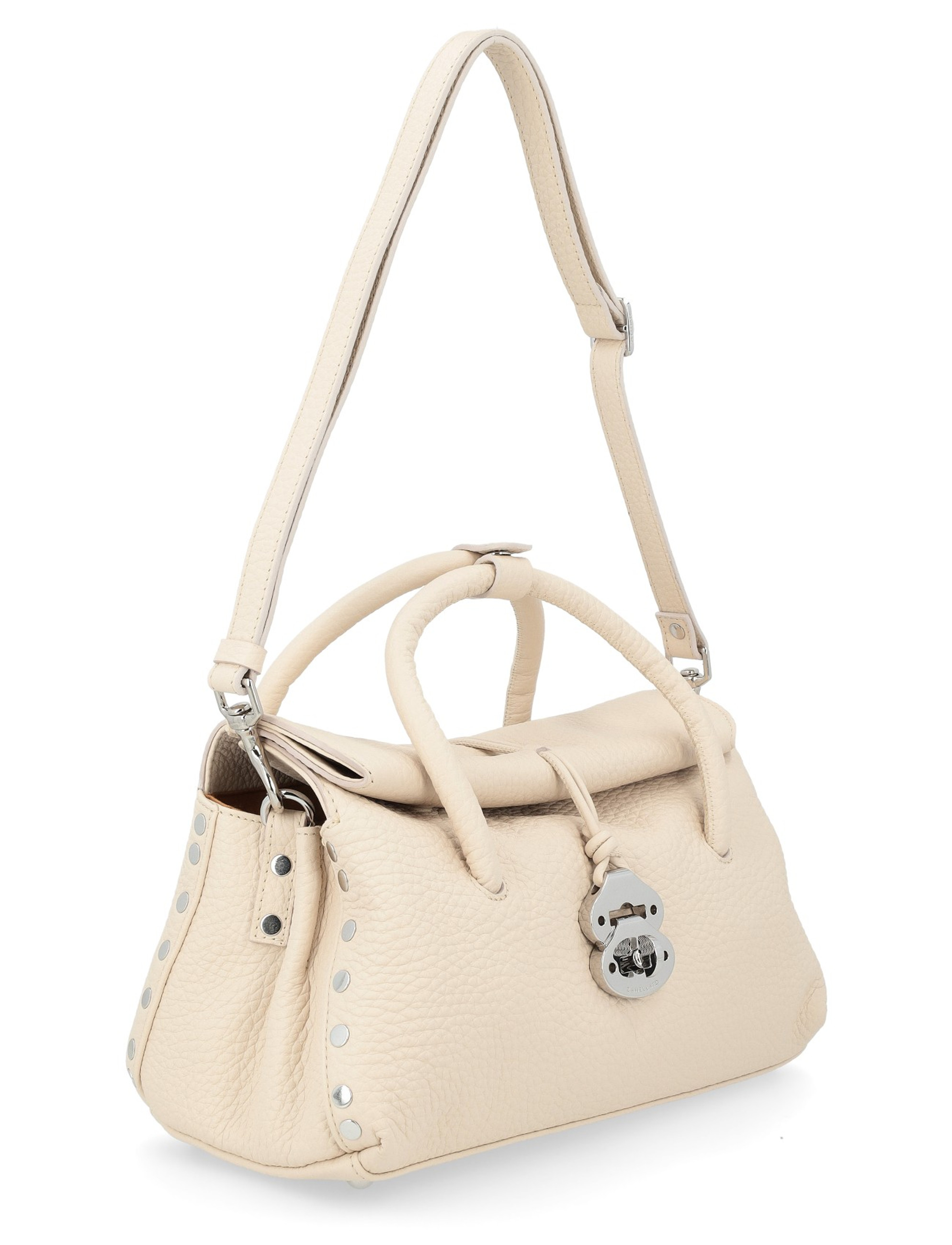 Borsa Zanellato Dotta Centauro S in pelle martellata bianca Borsa Zanellato Dotta Centauro S in pelle martellata bianca