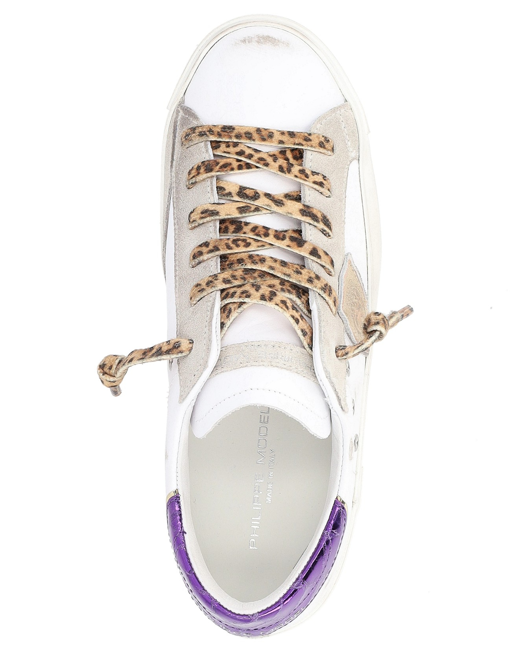 スニーカー PHILIPPE MODEL PARIS PRLD.VHV1 Sneakers Sneaker Philippe Model Paris X bianca e viola con dettagli
