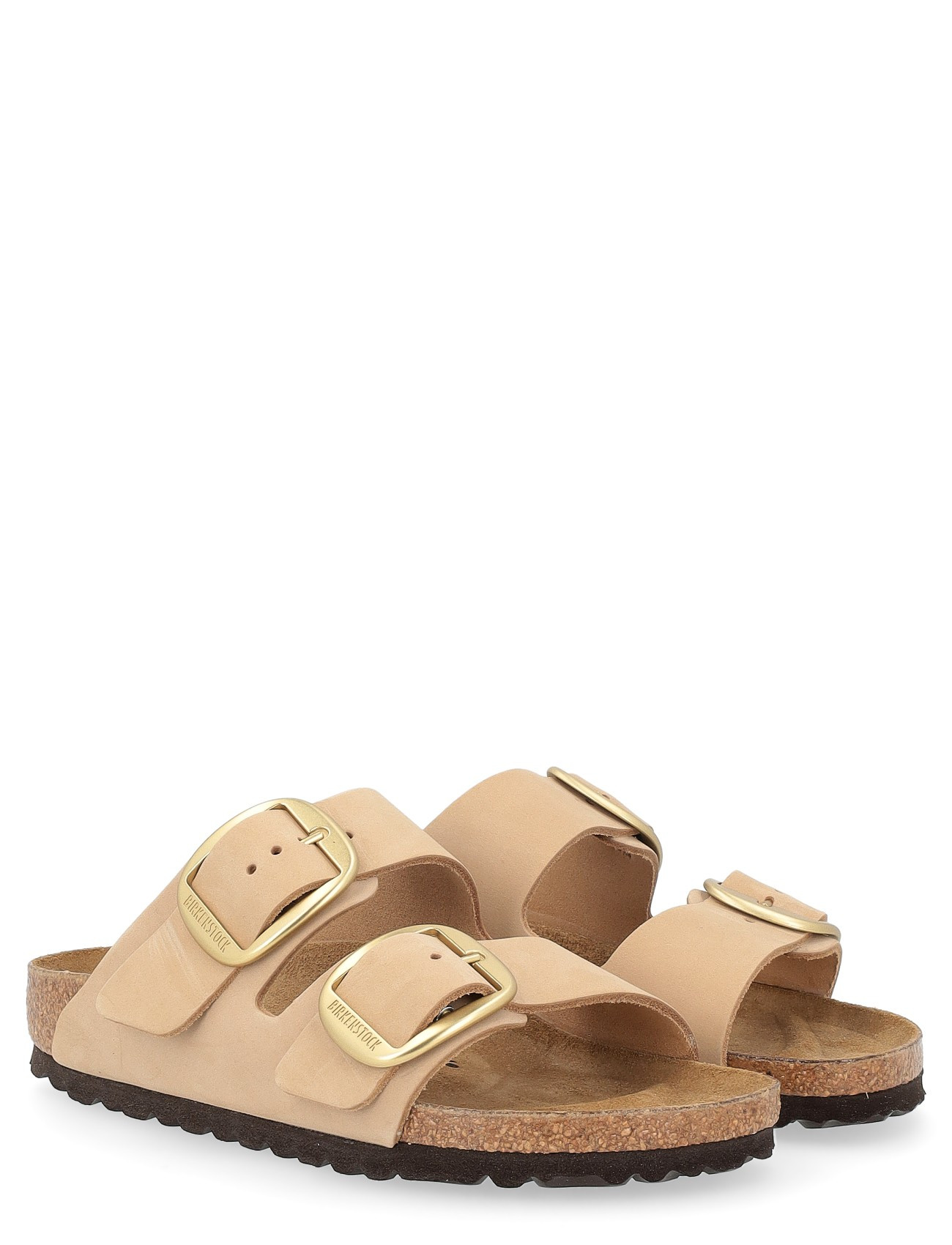 Birkenstock Arizona Big Buckle Sandal in Beige Nubuck
