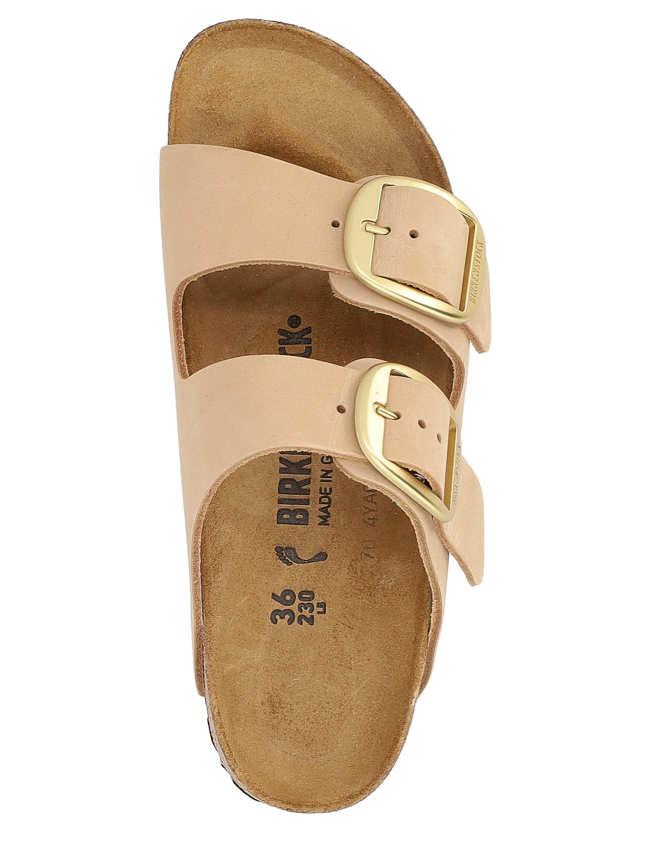 Birkenstock Arizona Big Buckle Sandal in Beige Nubuck