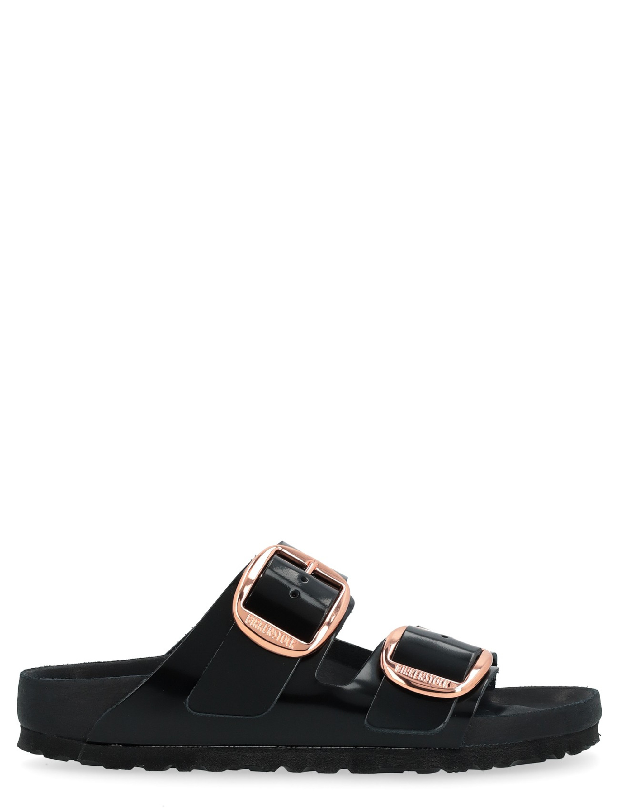 サンダル・ミュール BIRKENSTOCK Arizona Big Buckle Exq Shine Black Birkenstock Arizona Big Buckle sandal in black patent leather