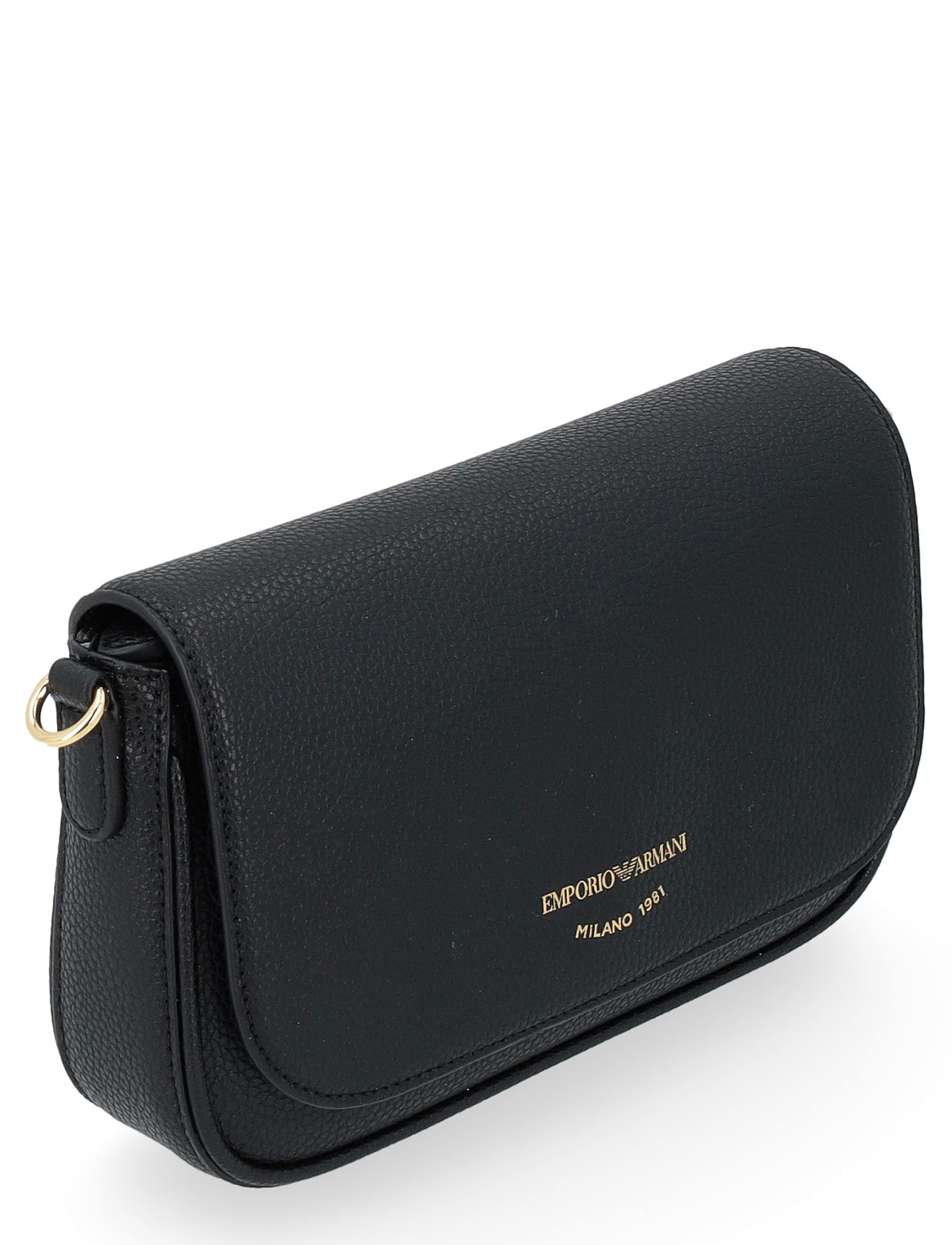 Borsa a tracolla Emporio Armani in pelle vegana nera