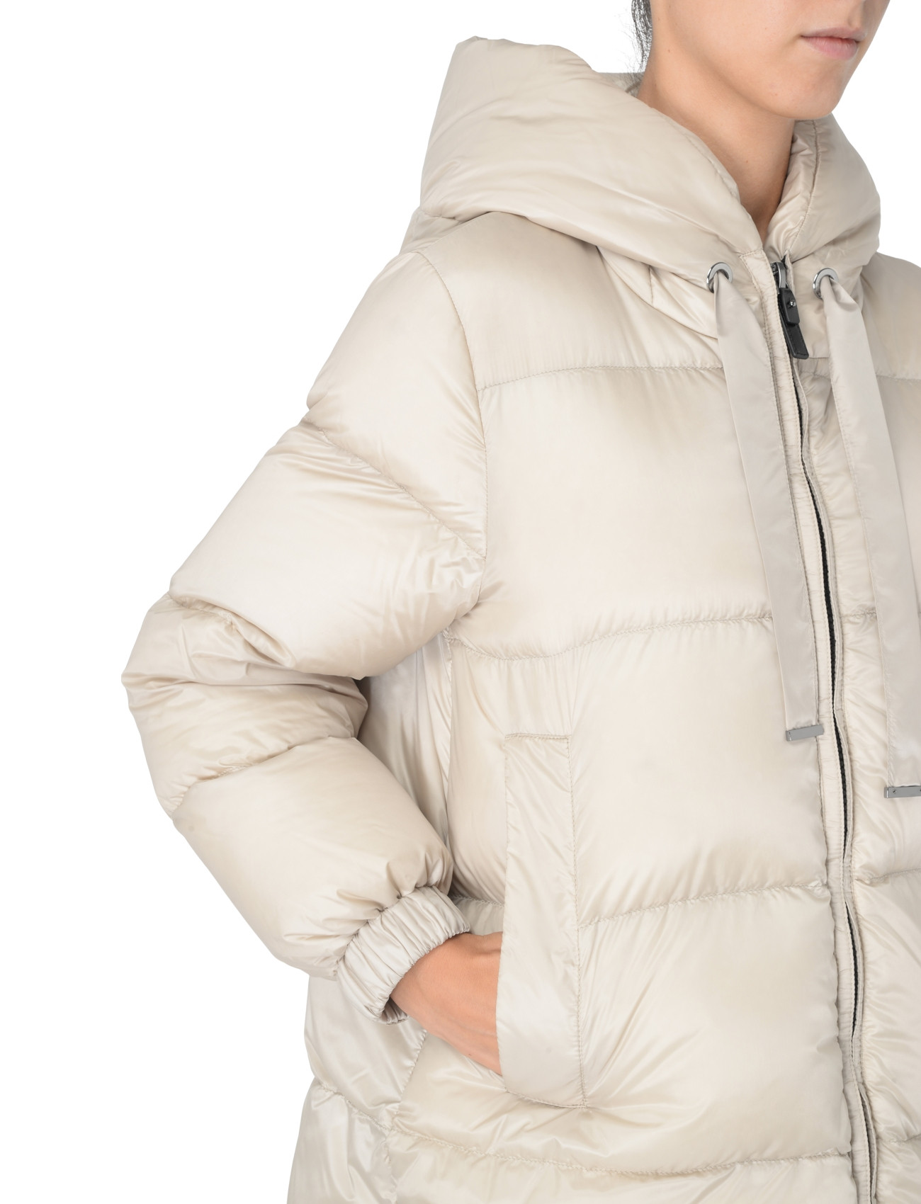 Piumino Max Mara The Cube Seia in tessuto tecnico ecru