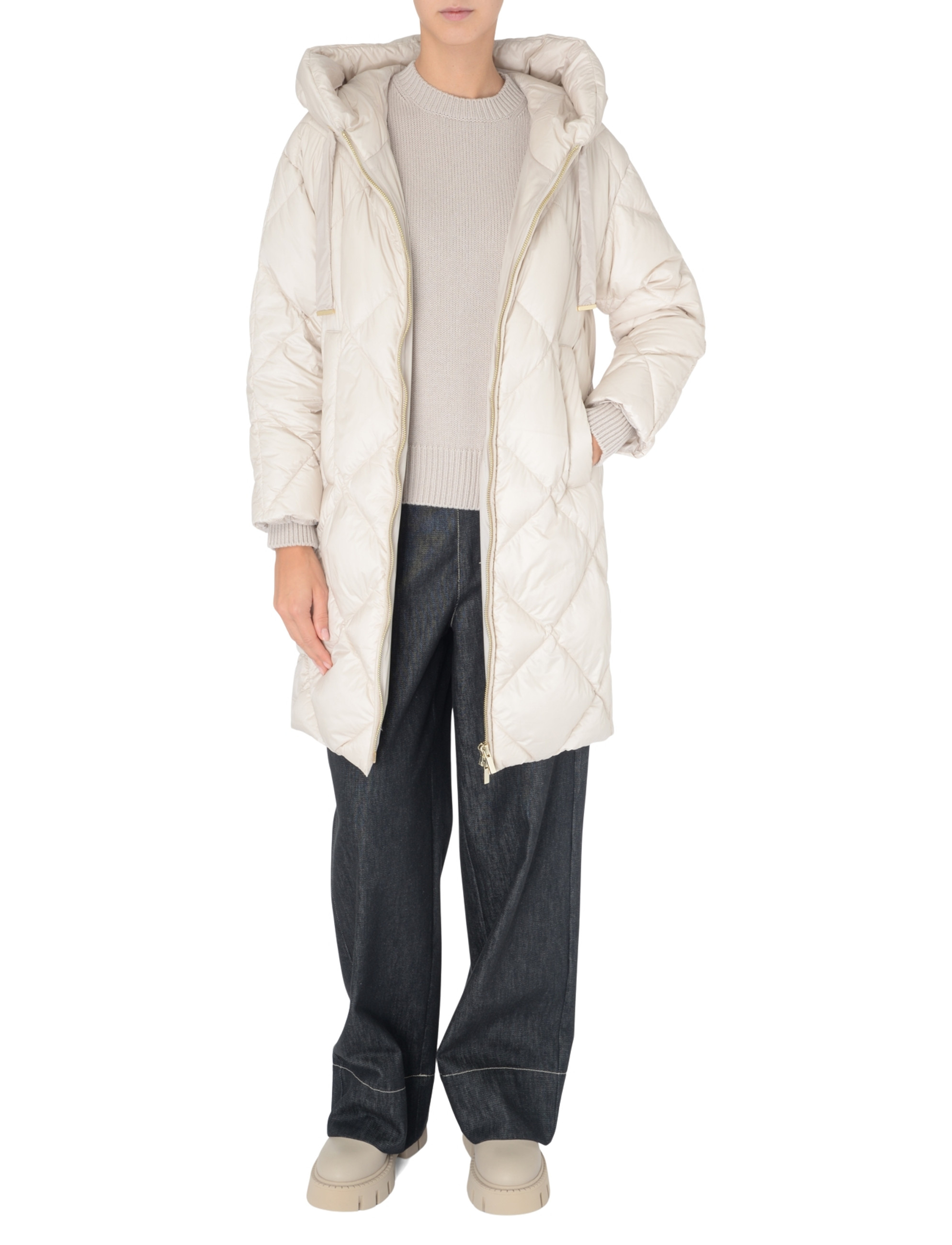 Parka Max Mara The Cube Trefe drip-proof sand color