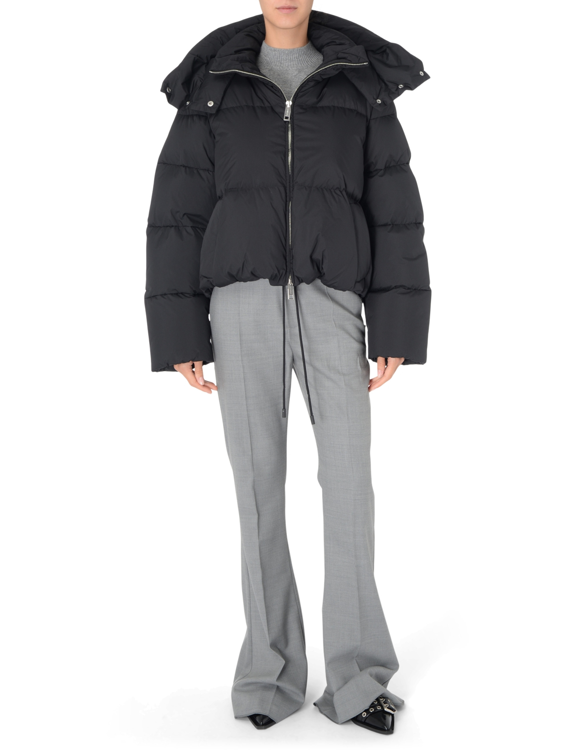 ジャケット SPORTMAX Woman Jacket Black 2422496012600 002 Down jacket over Sportmax Beira in black waterproof fabric