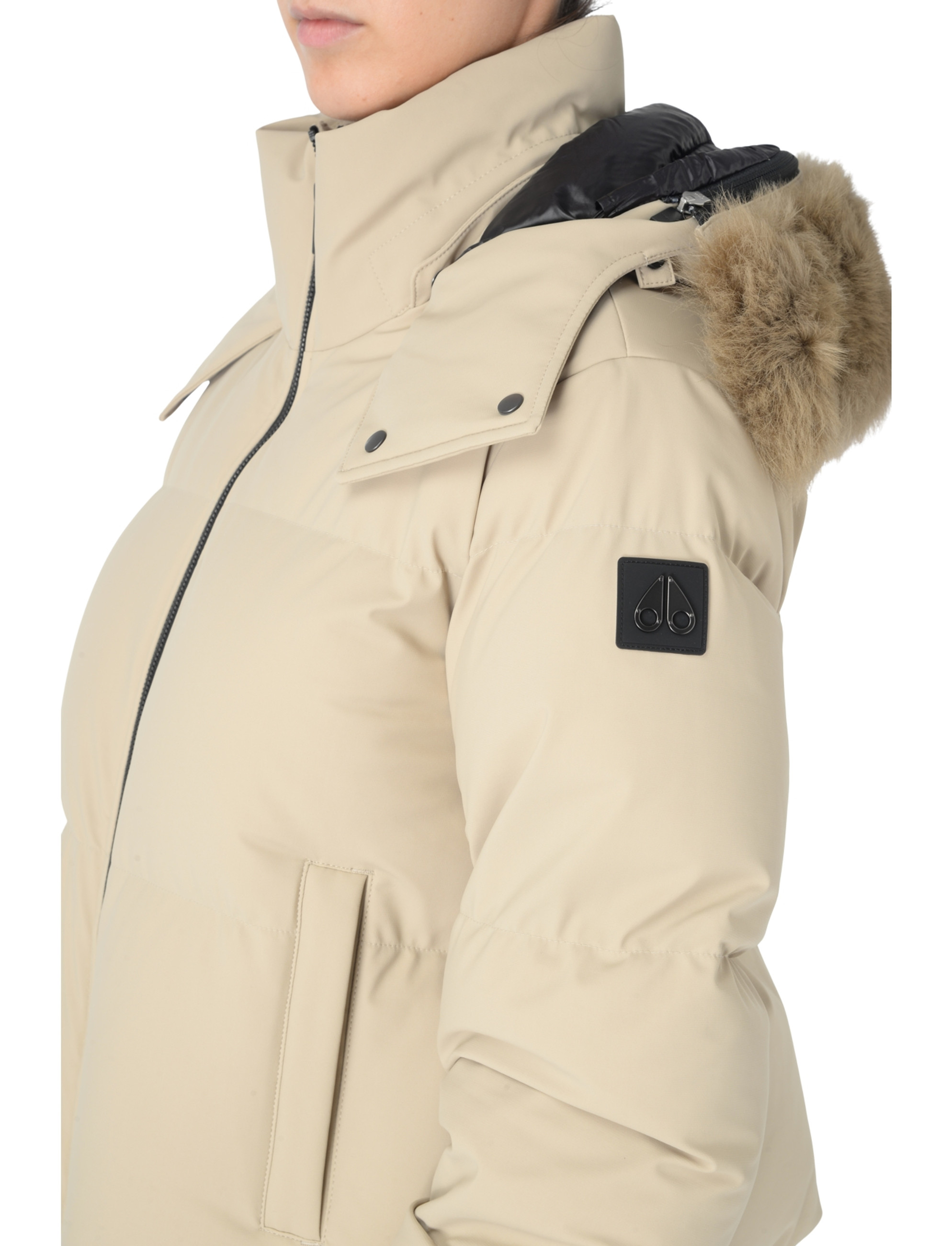 Down jacket with Hood Moose Knuckles model Misti brown Down jacket with Hood Moose Knuckles model Misti brown