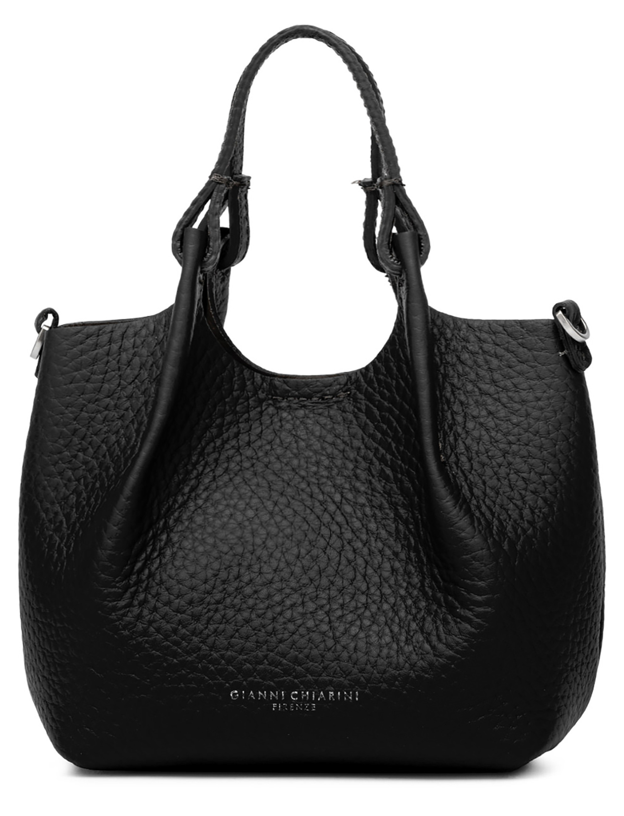 【希少・極美品✨️】Gianni Chiarini DUA S Hand Bag Bag Gianni Chiarini Dua in black double grain leather maxi