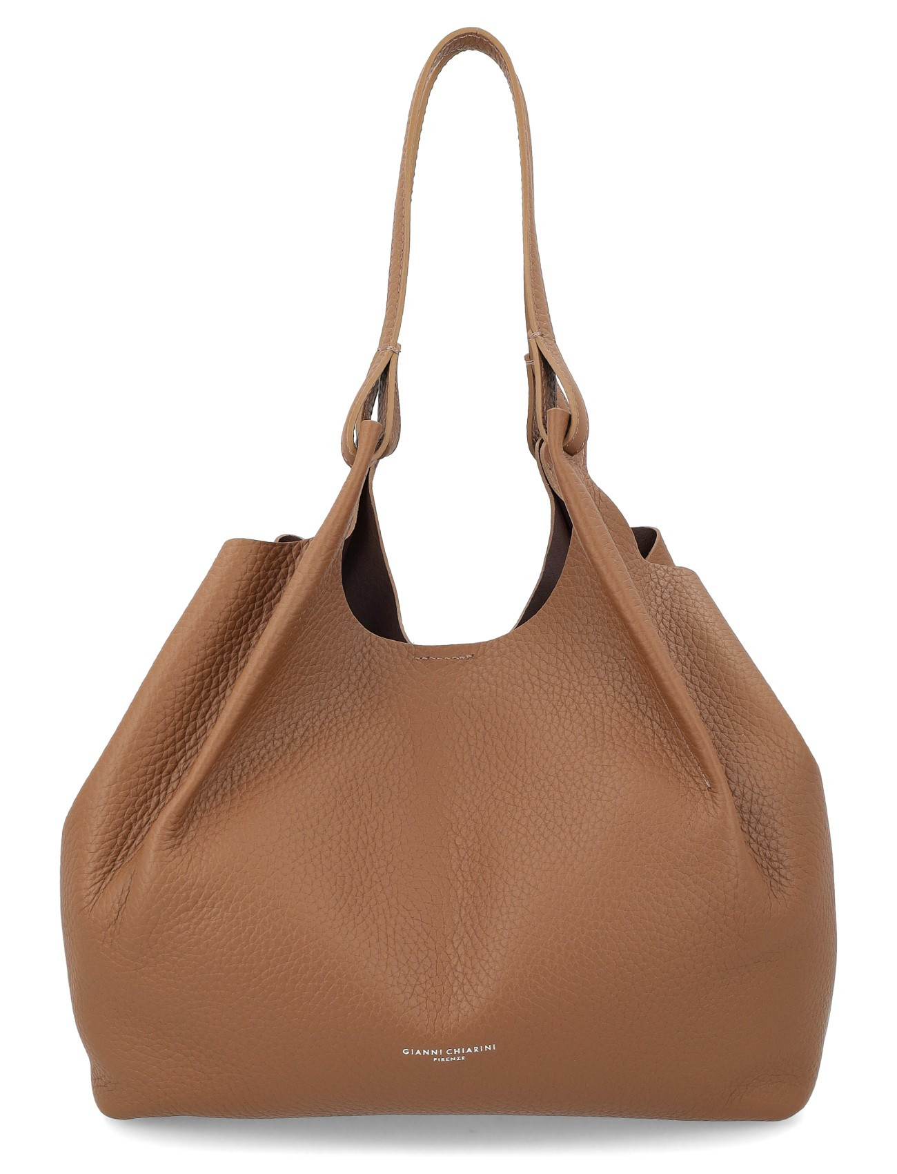 Bolso Gianni Chiarini en piel martillada marrón