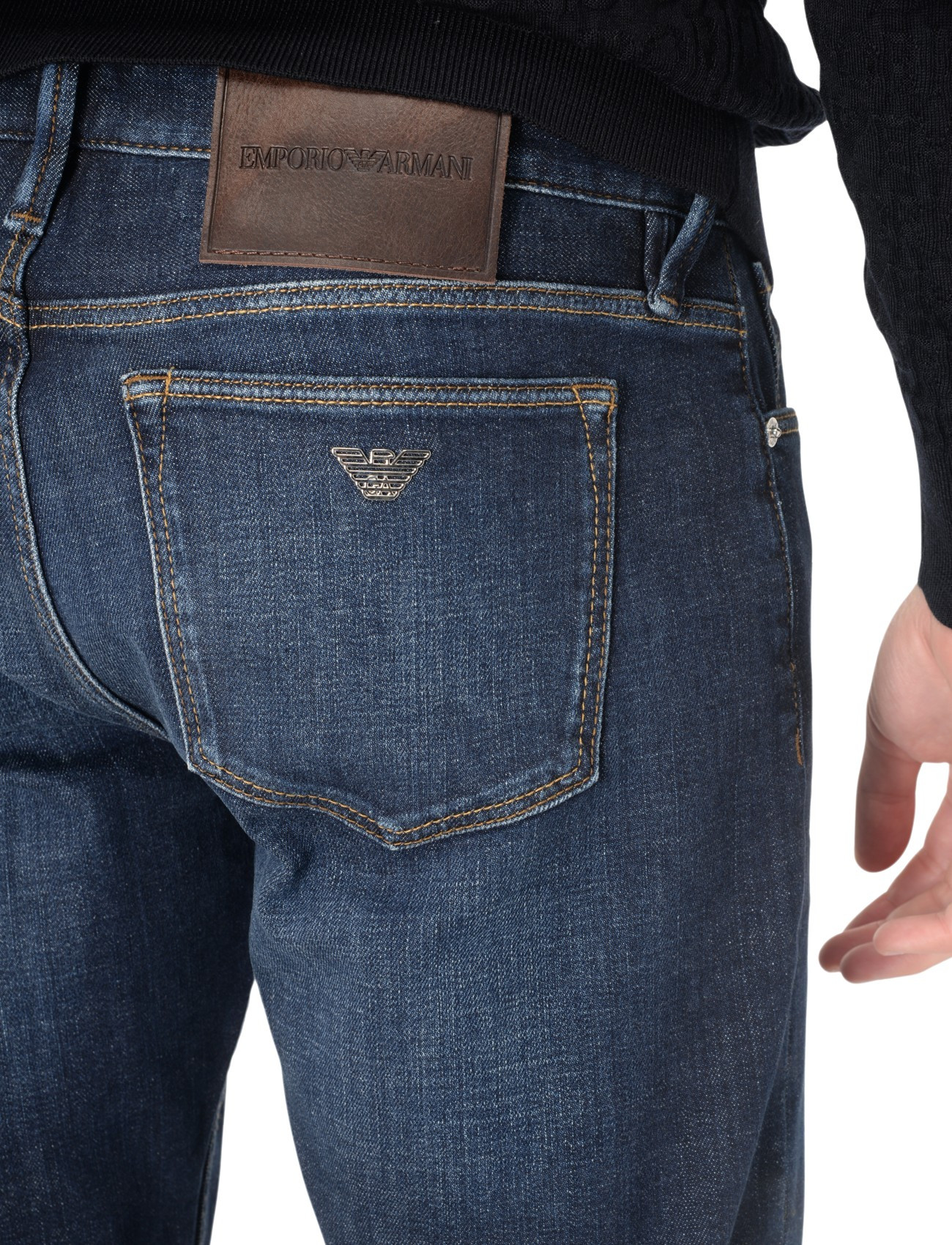 Denim Blue Armani Pants Jeans Emporio Armani J75 Slim Fit In