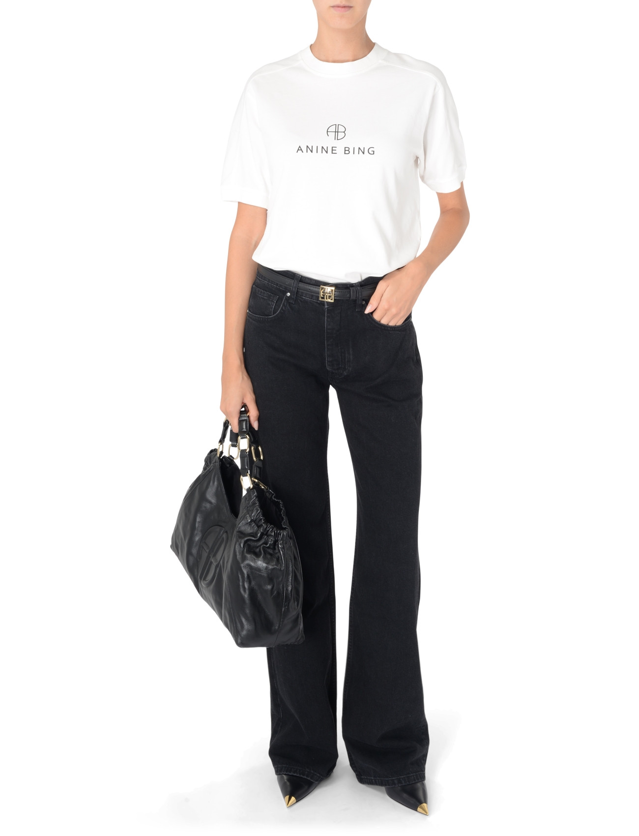 Jeans Anine Bing model Hugh black vintage