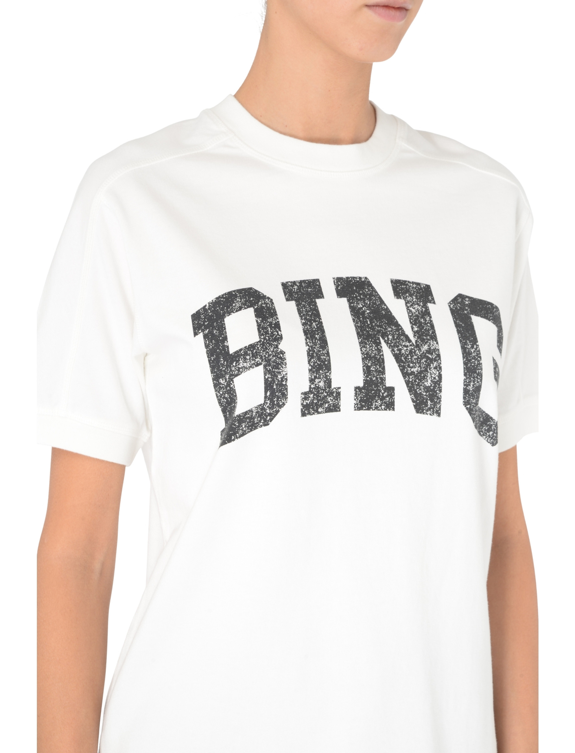 T-Shirt Anine Bing Jaylin in cotone color avorio T-Shirt Anine Bing Jaylin in cotone color avorio