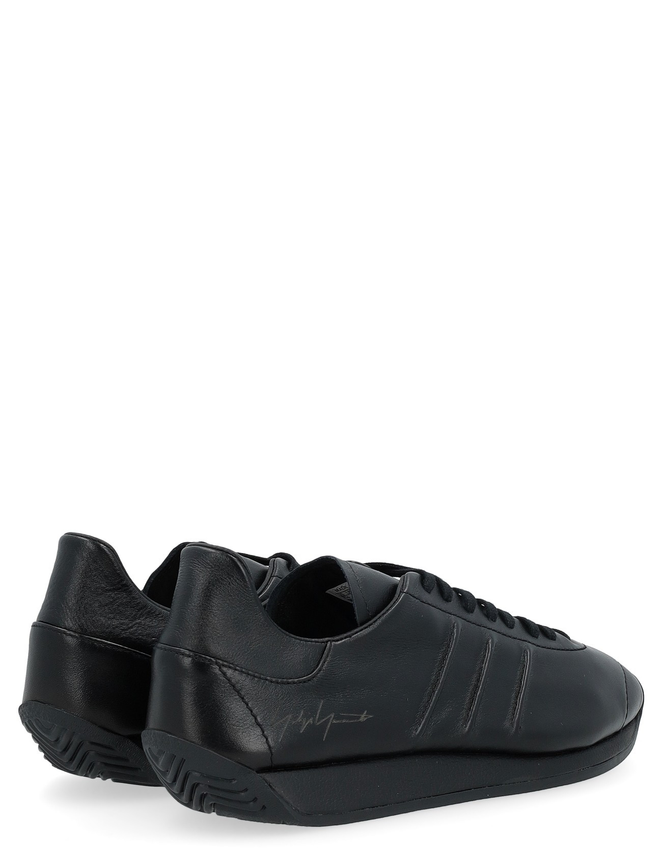 Y-3 Country black leather sneaker - Main Image