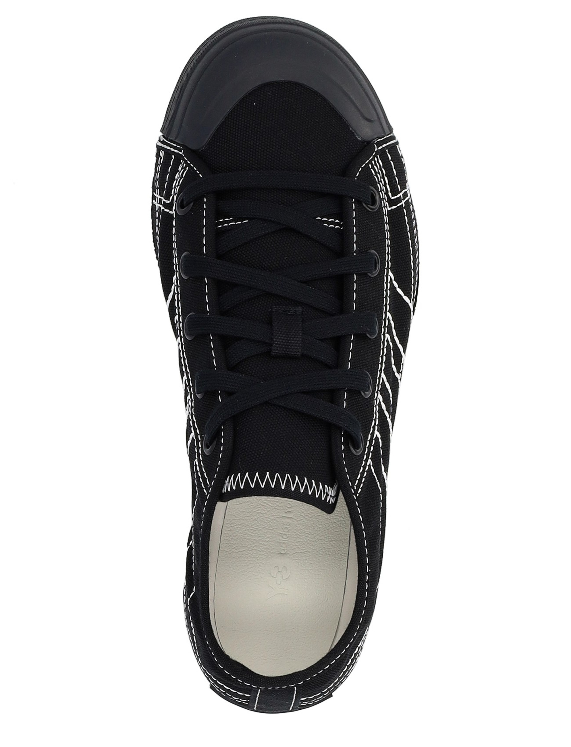 [Adidas] Y-3 ヨウジ コート TN ロー / Y-3 Yohji Court TN Lo Sneaker Y-3 Yohji Court TN Lo in black canvas