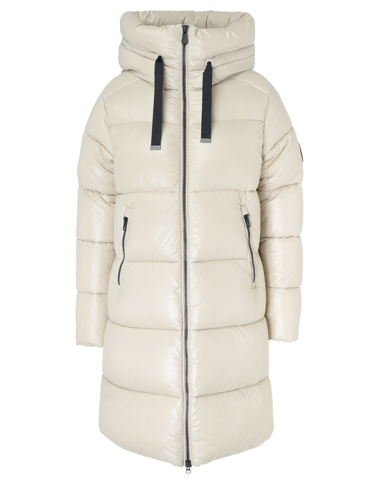 Daunenjacke Save The Duck aus glänzendem Nylon in Beige