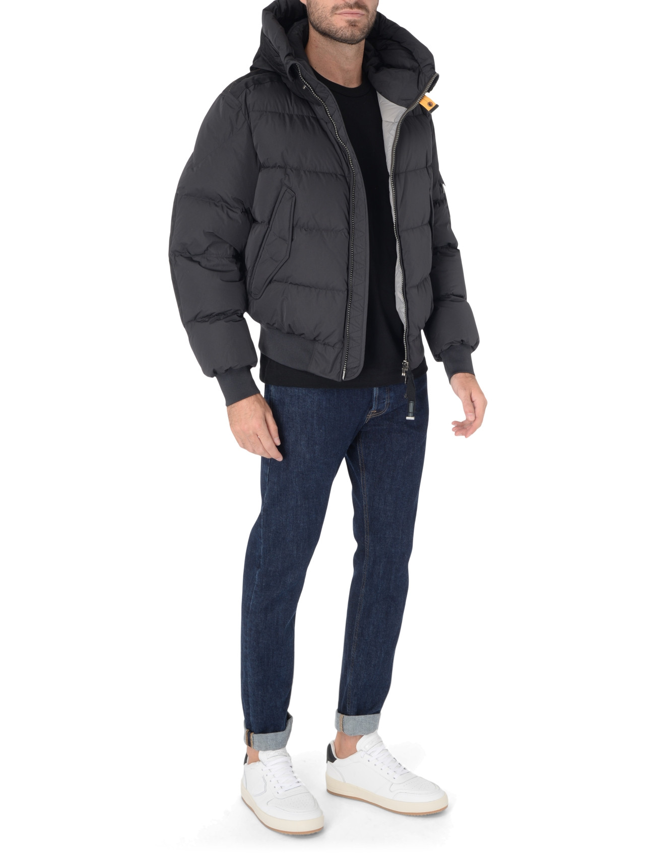 Parajumpers Bomber Jacket in Black Technical Fabric