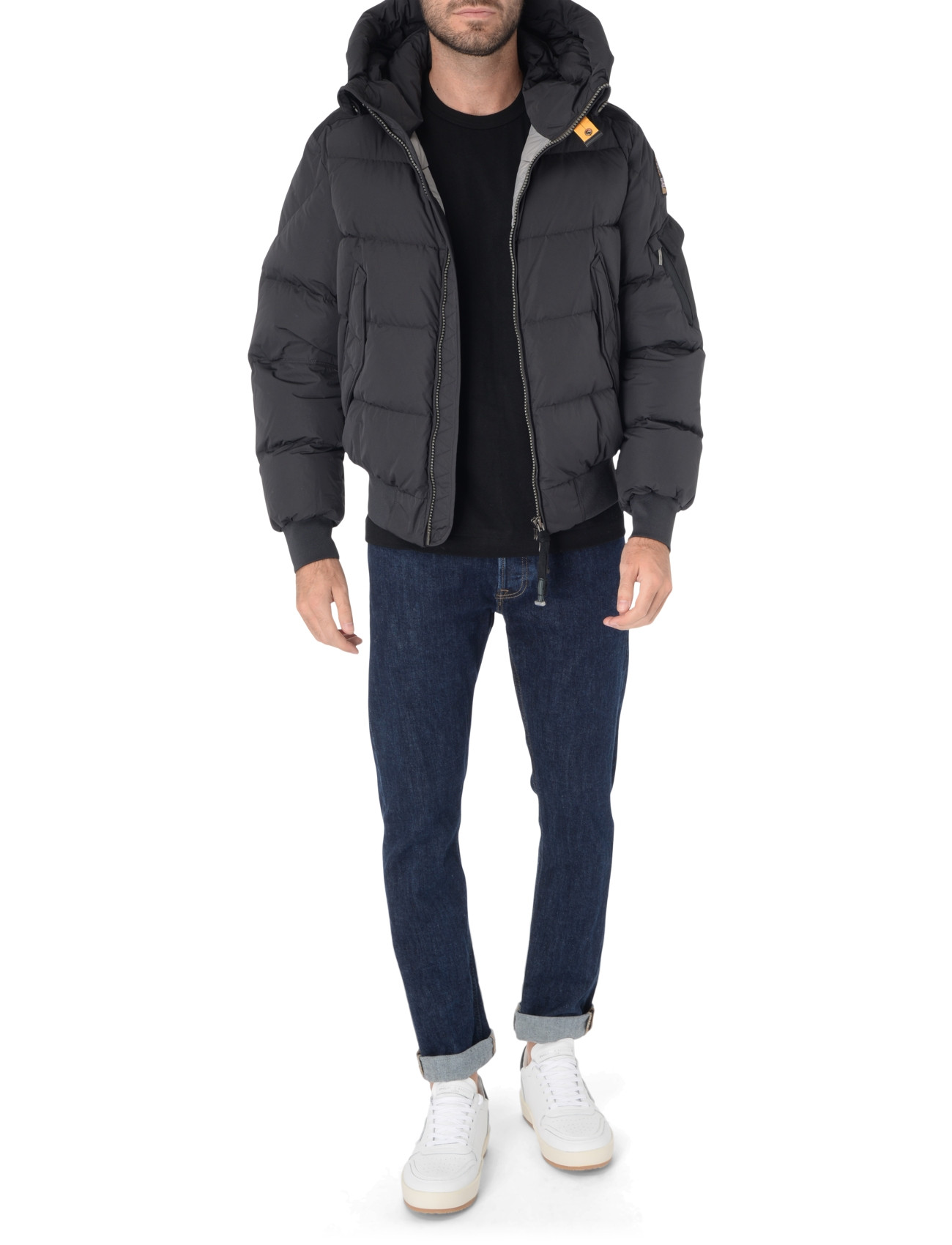 Parajumpers Bomber Jacket in Black Technical Fabric