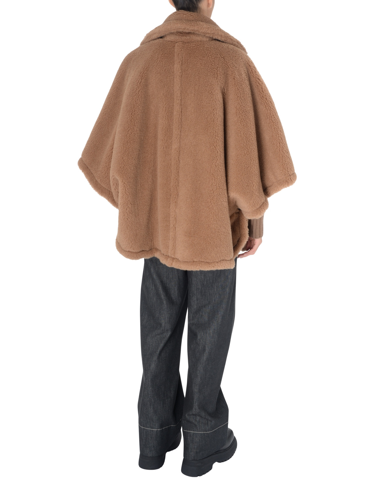 【新品】Dolce. teddy poncho/brown MAXMARATebeTeddyCapeWrapPoncho
