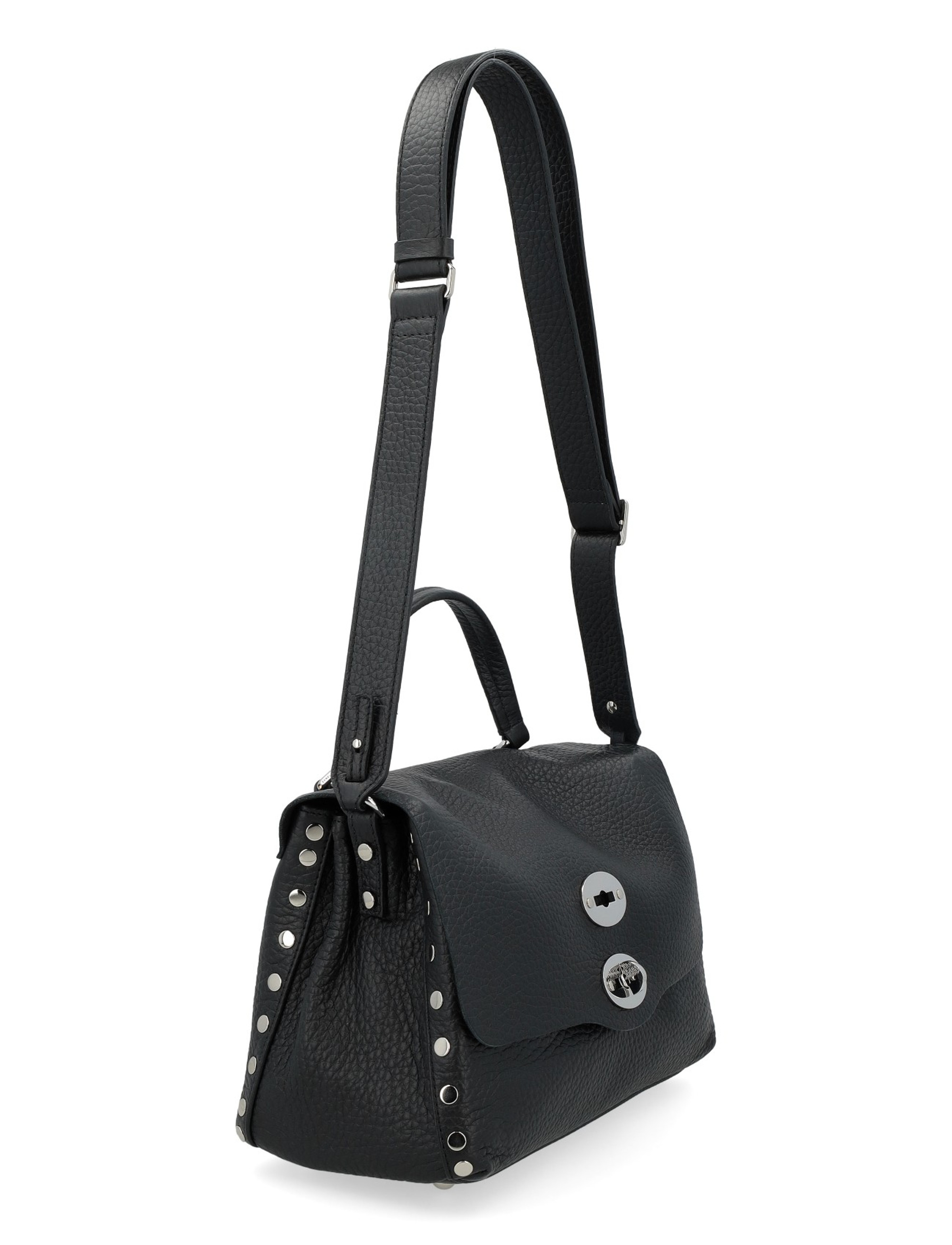 Zanellato Postina S Centauro bag in black grained leather