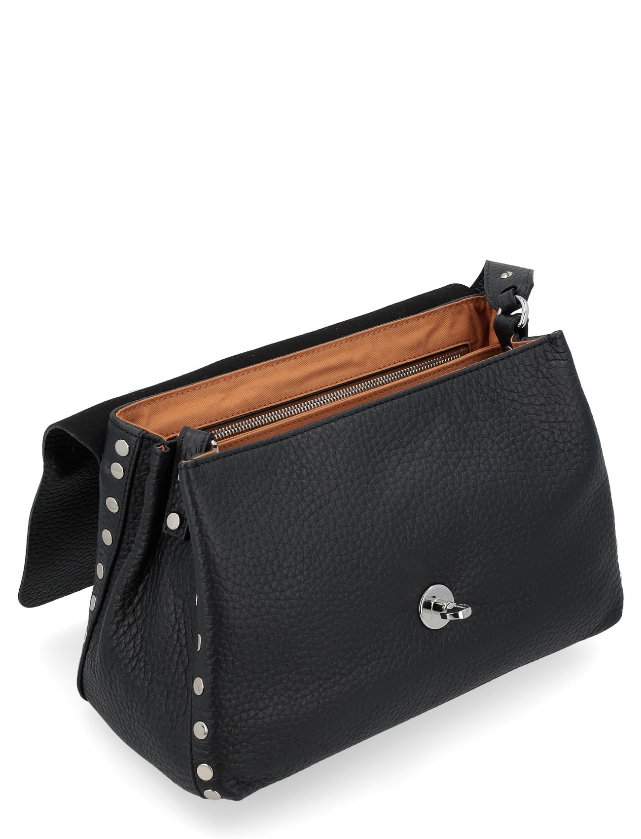 Zanellato S Centauro Bag in black textured leather