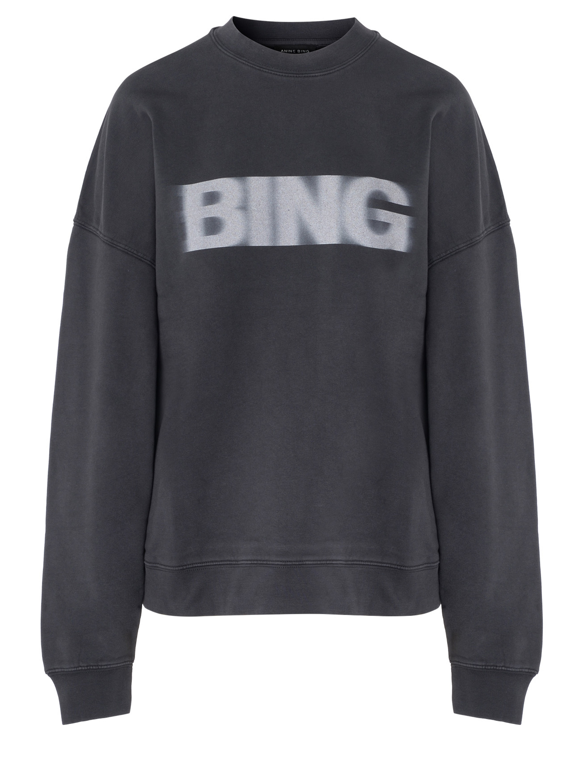 Sweatshirt Anine Bing Miles Blur in black cotton