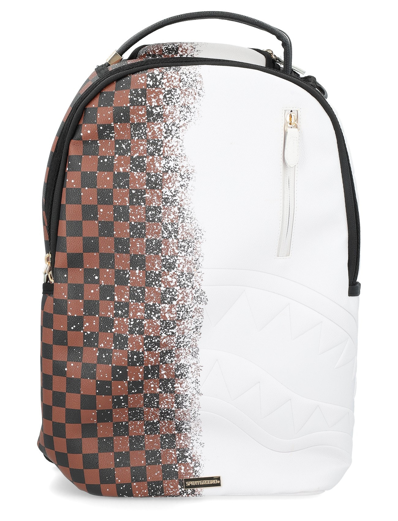 Mochila Sprayground Split marrón y blanco