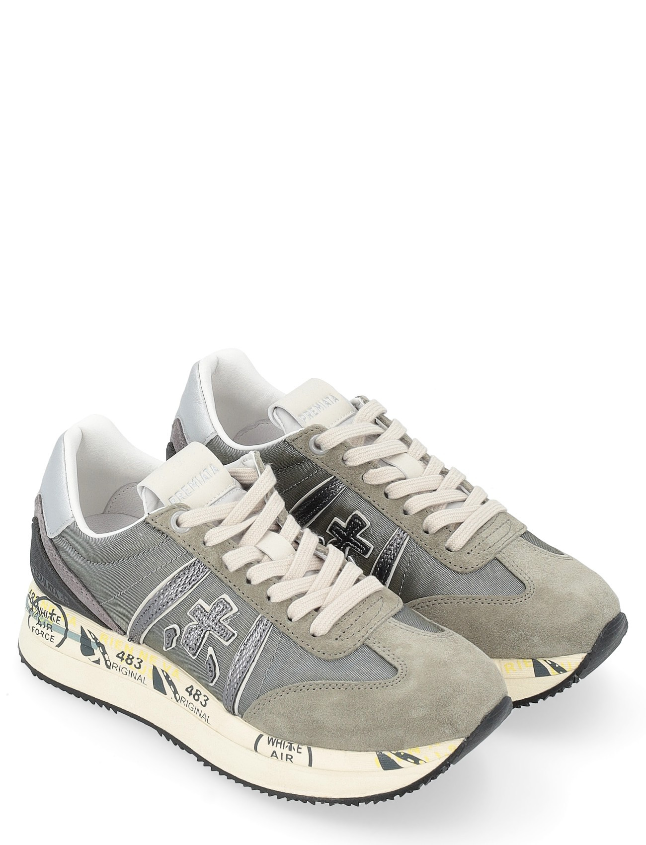 Premiata Conny Premiata 483 Sneaker Premiata Conny In Beige Fabric