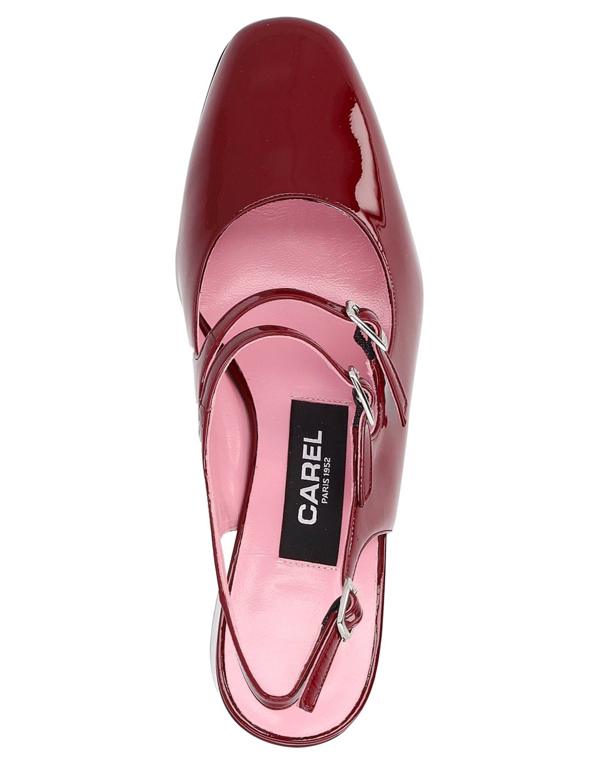 Heeled shoe Carel Paris Banana in burgundy patent leather