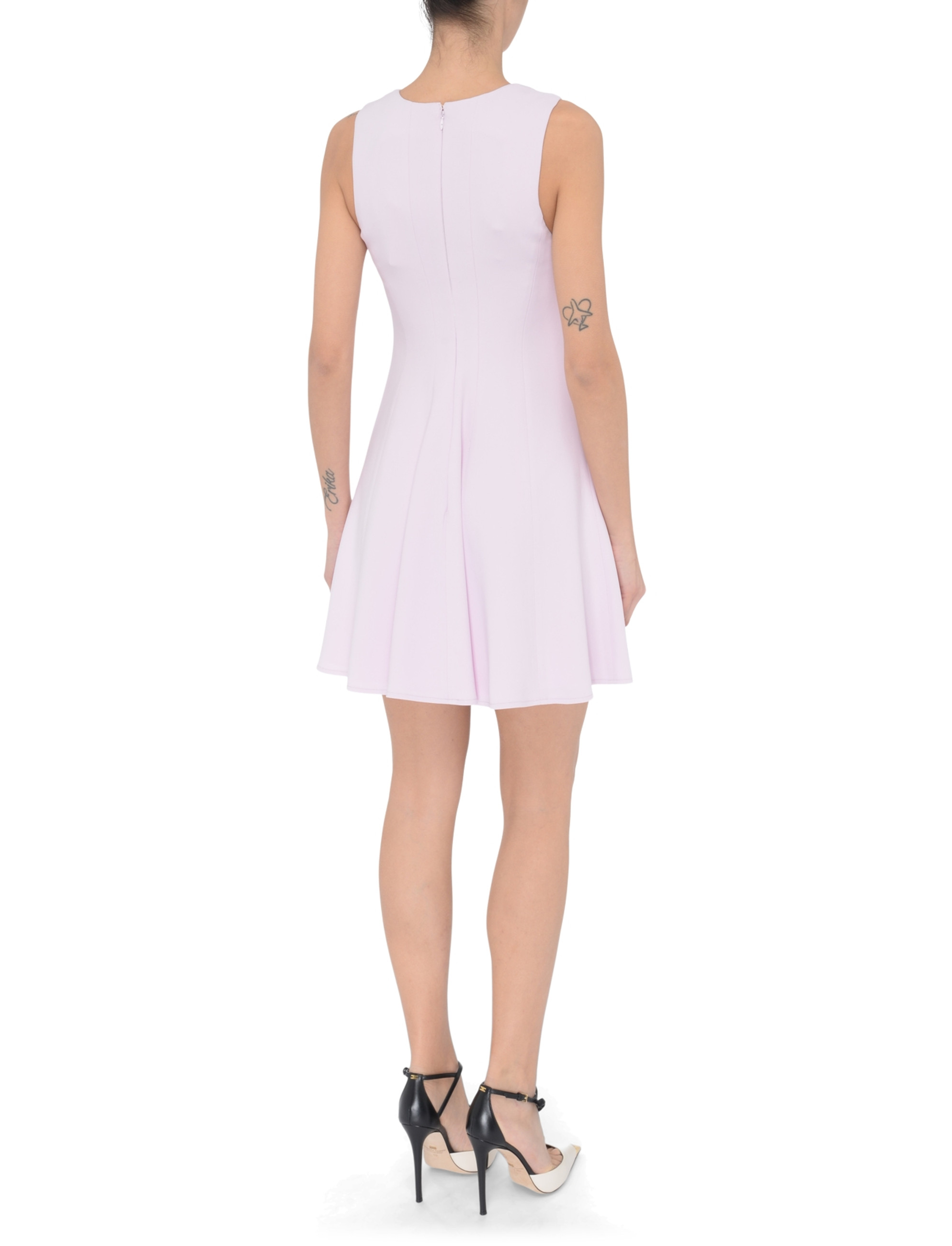 Elisabetta Franchi sleeveless dress in lilac crepe | H-Brands