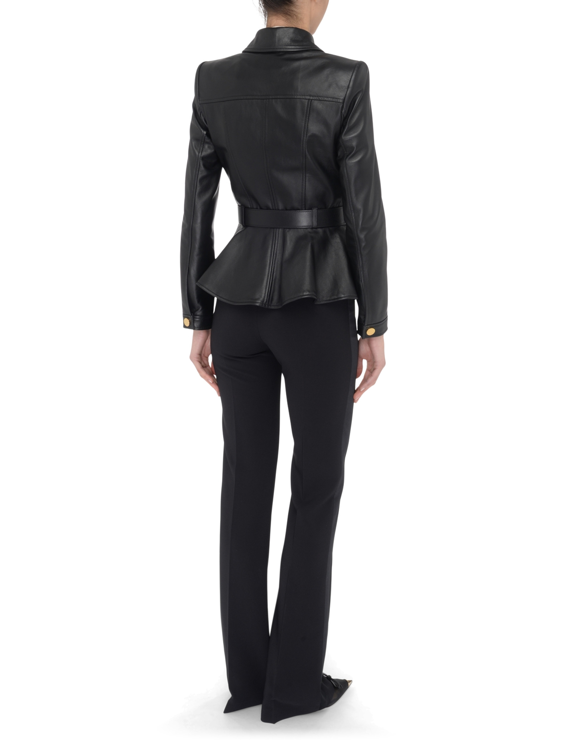 Elisabetta Franchi black tasseled leather jacket | H-Brands