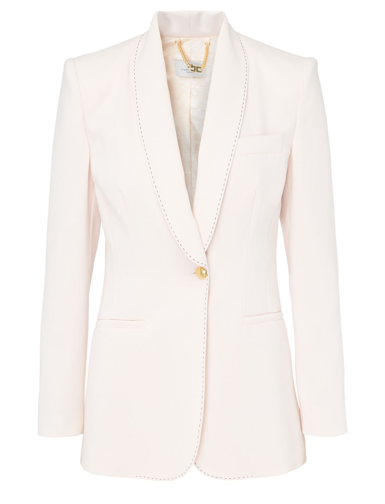 Chaqueta de Elisabetta Franchi crepé color mantequilla | H-Brands