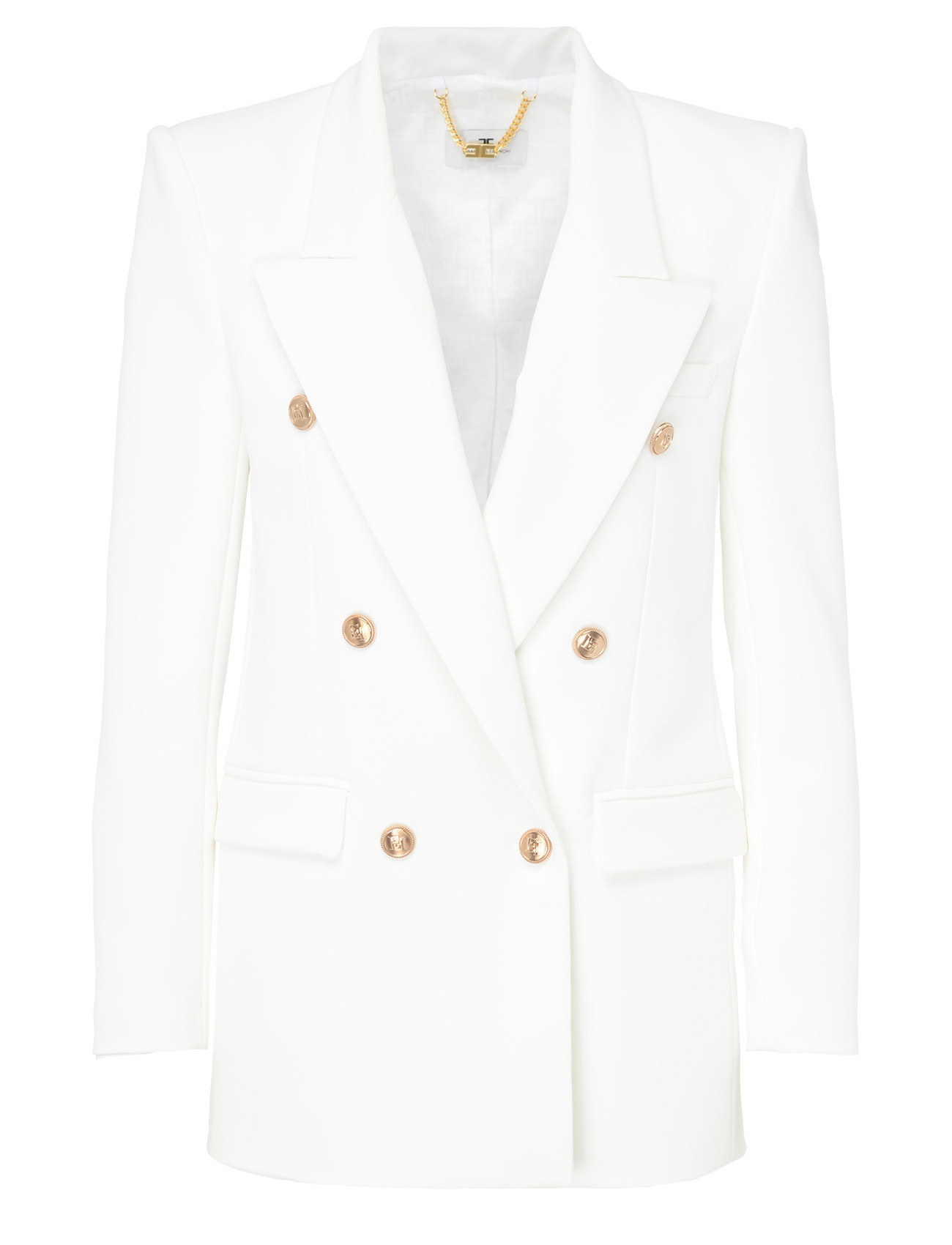 Elisabetta Franchi double-breasted jacket Elisabetta Franchi ivory