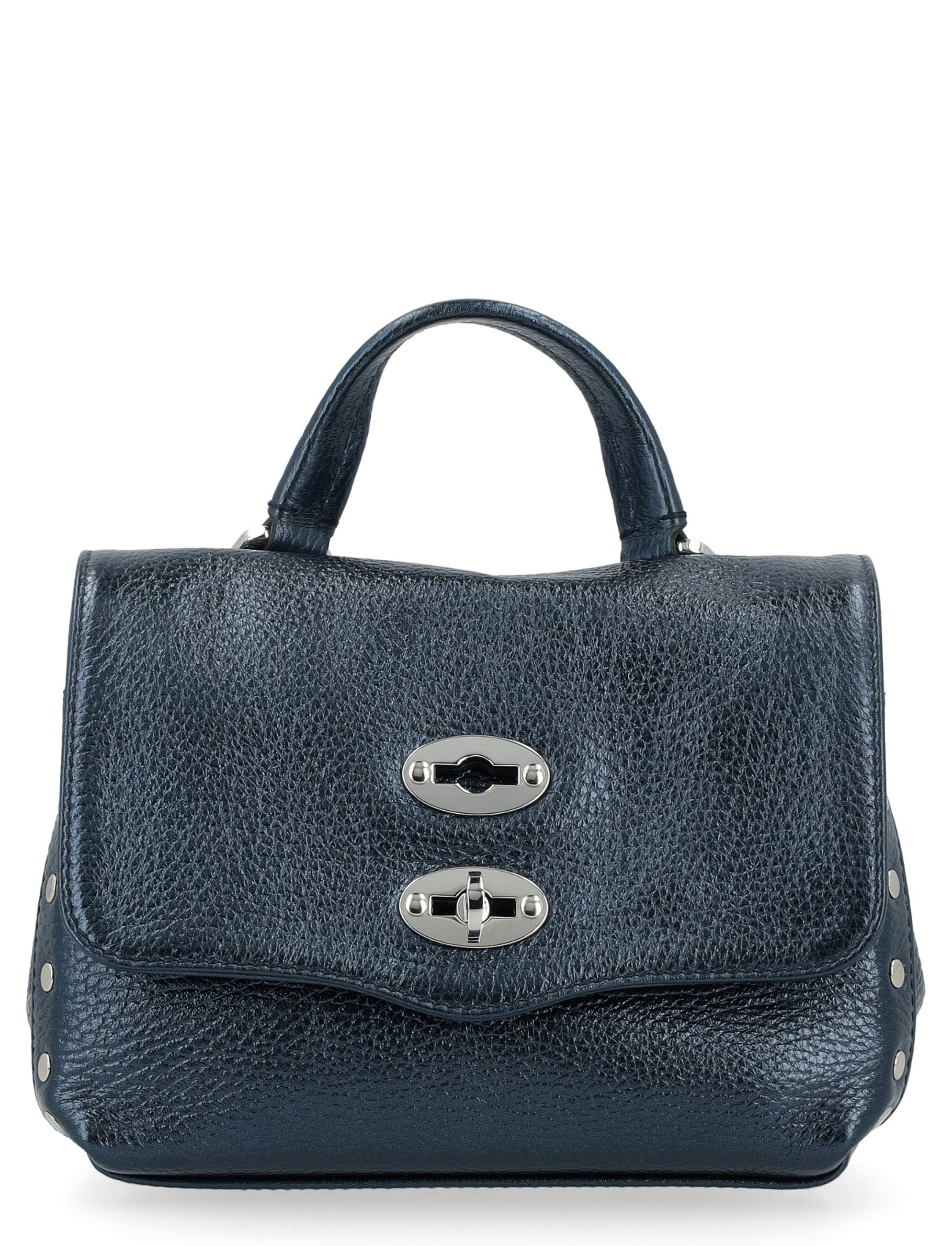 Bag Zanellato Postina Daily Baby in metallic blue leather Bag Zanellato Postina Daily Baby in metallic blue leather
