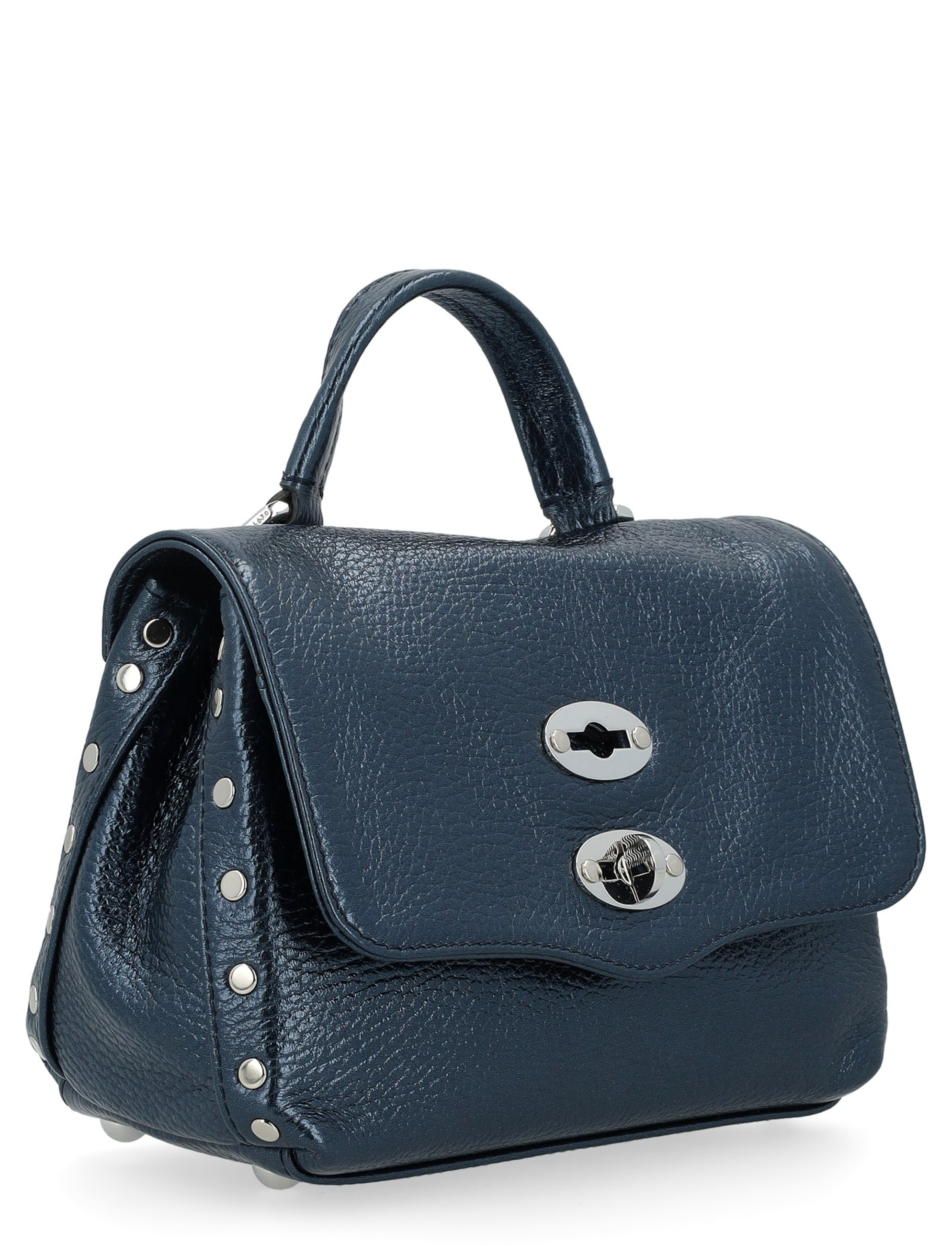 Bag Zanellato Postina Daily Baby in metallic blue leather Bag Zanellato Postina Daily Baby in metallic blue leather