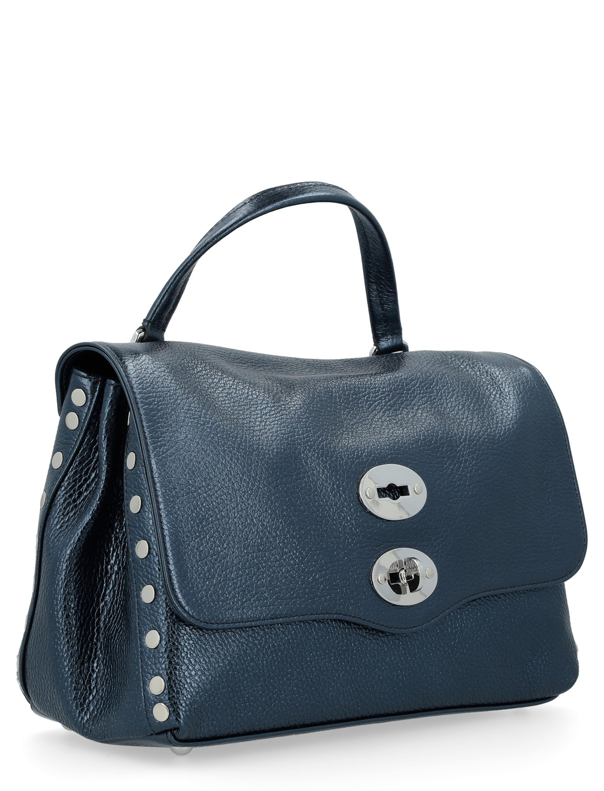 トートバッグ ZANELLATO TOP HANDLE BAGS Bag Zanellato Postina Daily S in metallic blue leather | H