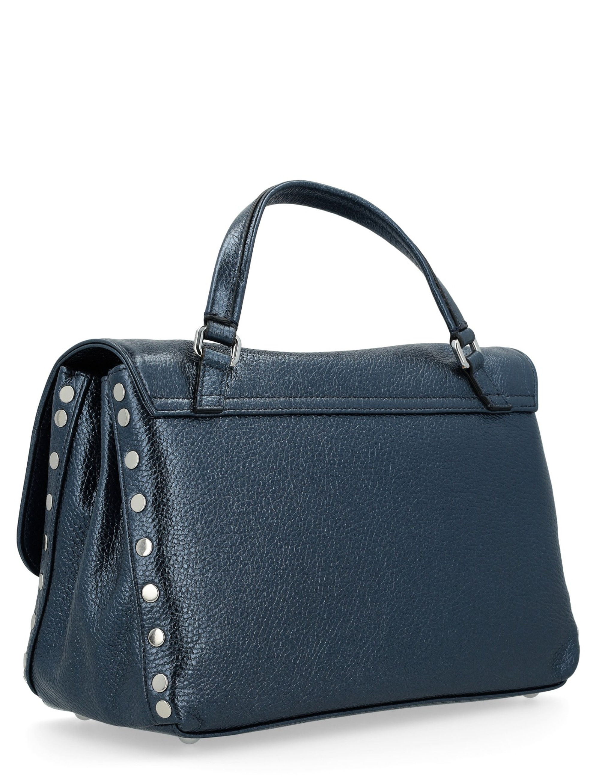 Bag Zanellato Postina Daily S in metallic blue leather | H