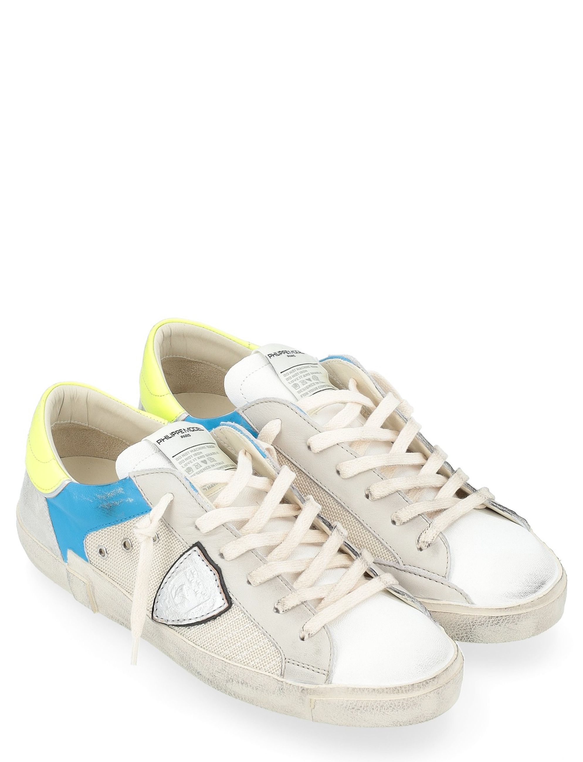 スニーカー PHILIPPE MODEL PARIS PRLU XPR1 Sneakers prsx in fabric and Sneaker Philippe Model Paris X in white, blue and yellow
