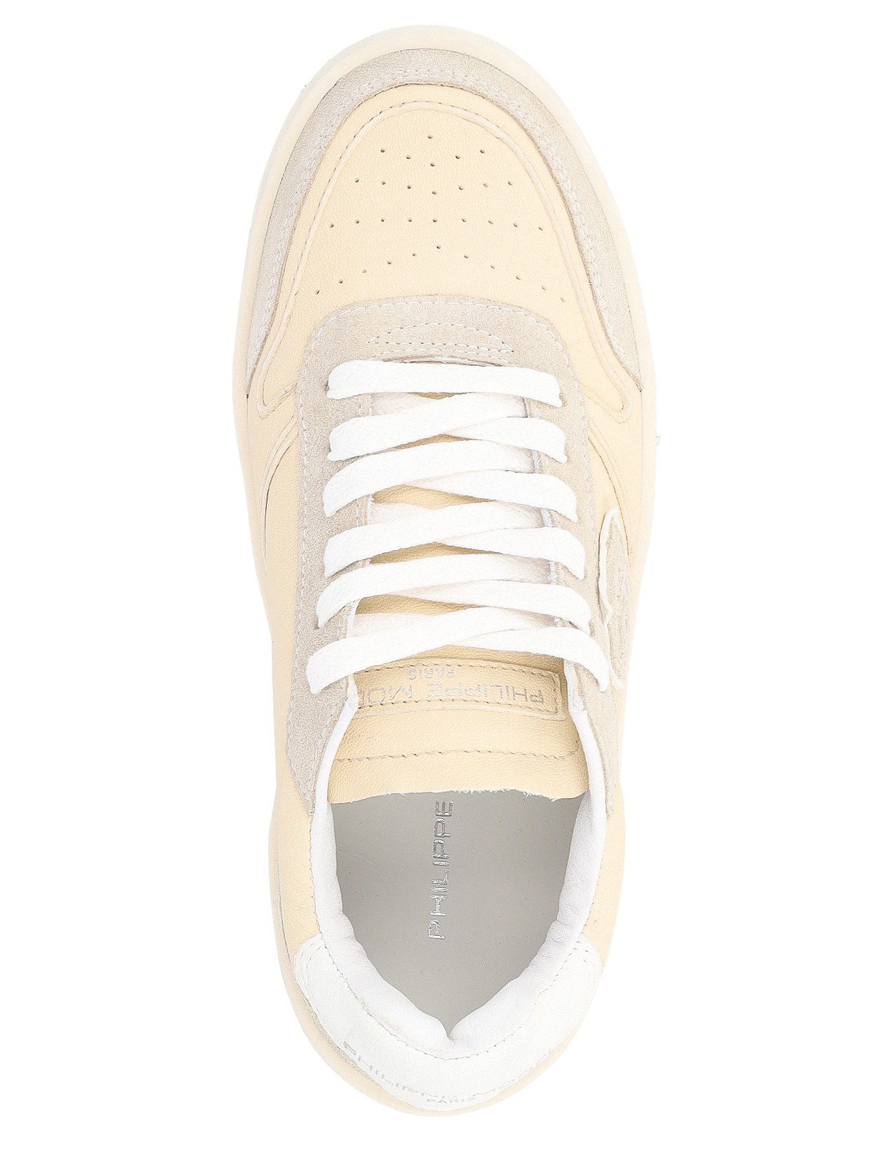 Women's sneaker Philippe Model Nice in milk-colored leather H-Brands