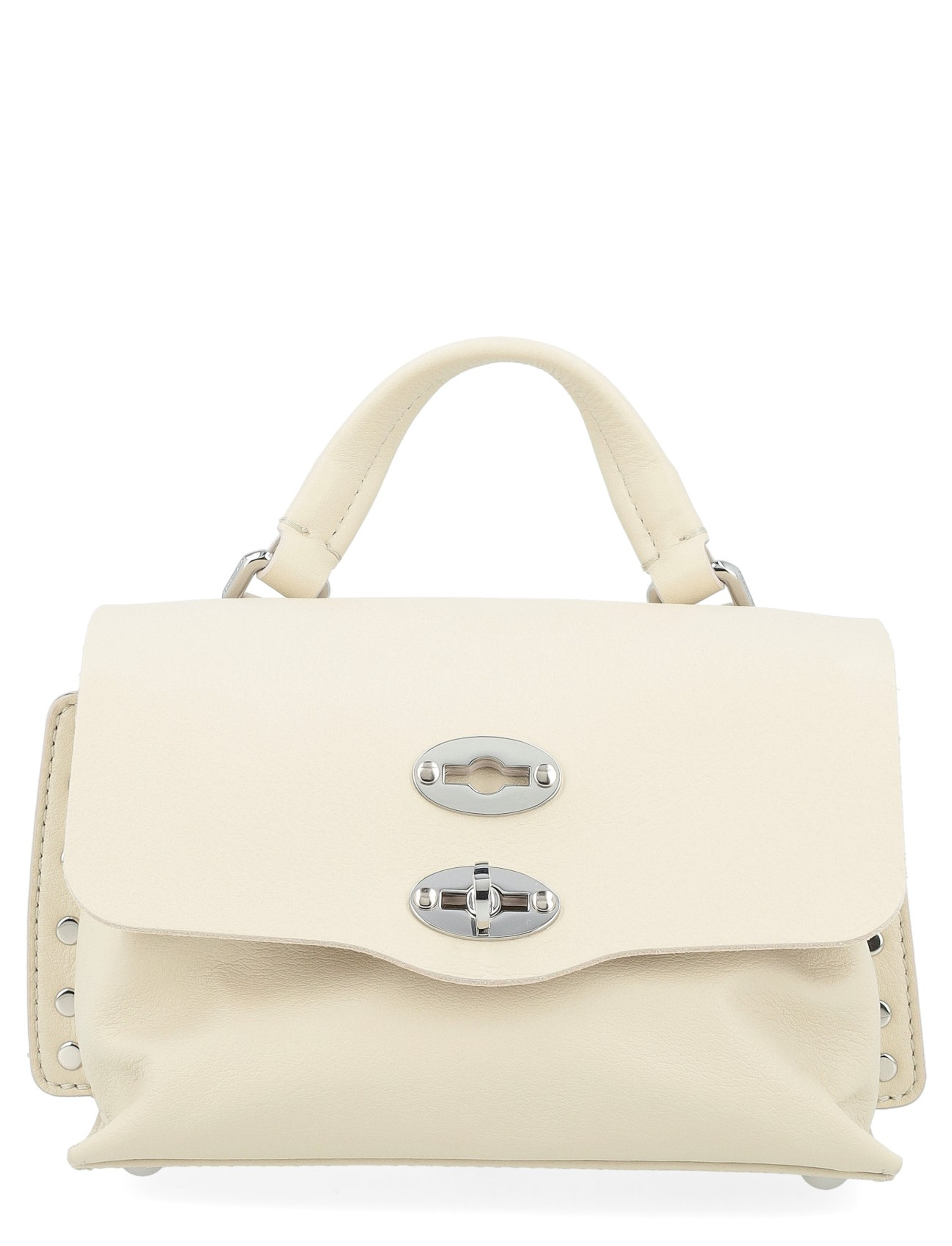 Bag Zanellato Postina Saeta Baby in white leather Porto Caleri