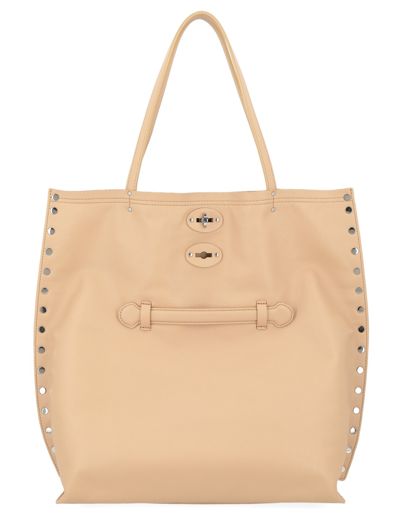 Borsa Shopper Zanellato A' Spasso Saeta M in pelle beige