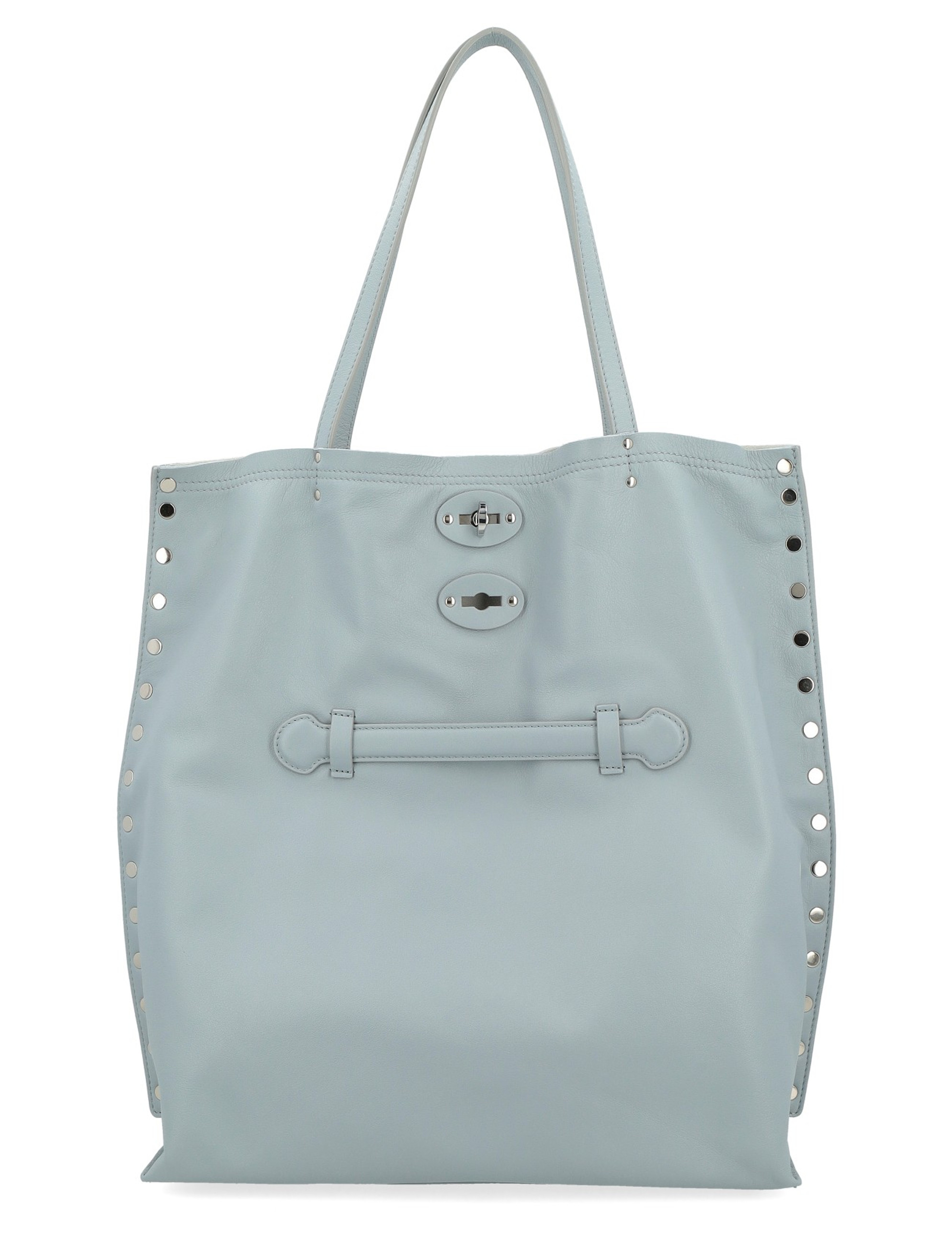 トートバッグ ZANELLATO Handbags (A SPASSO SAETA M 0687901910000Z0291) Borsa Shopper Zanellato A' Spasso Saeta M in pelle azzurra